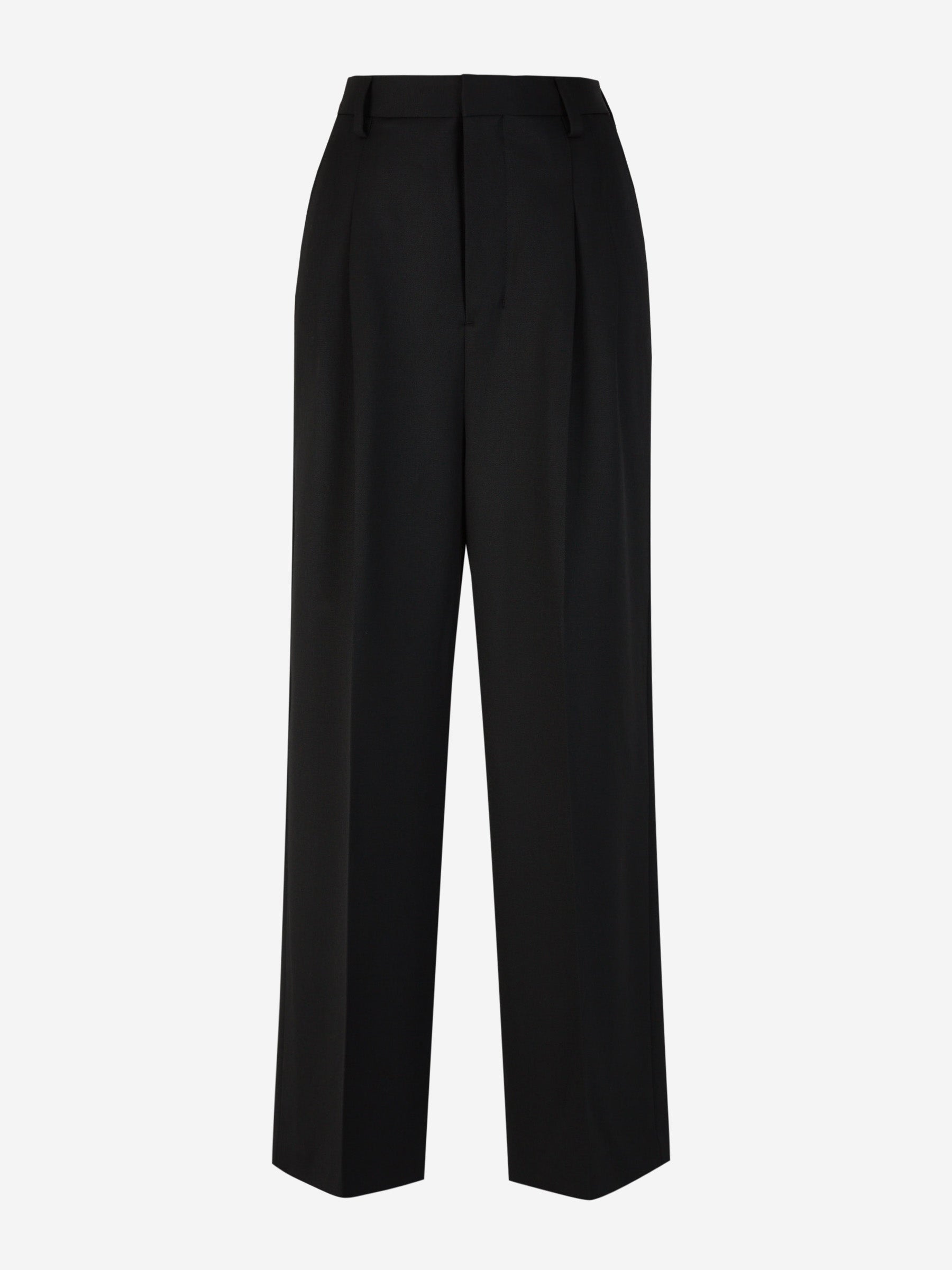 Outlet online Ami Paris Mujer Pantalones Formales Lana color Negro sku 761-003382 01 - Foto 1