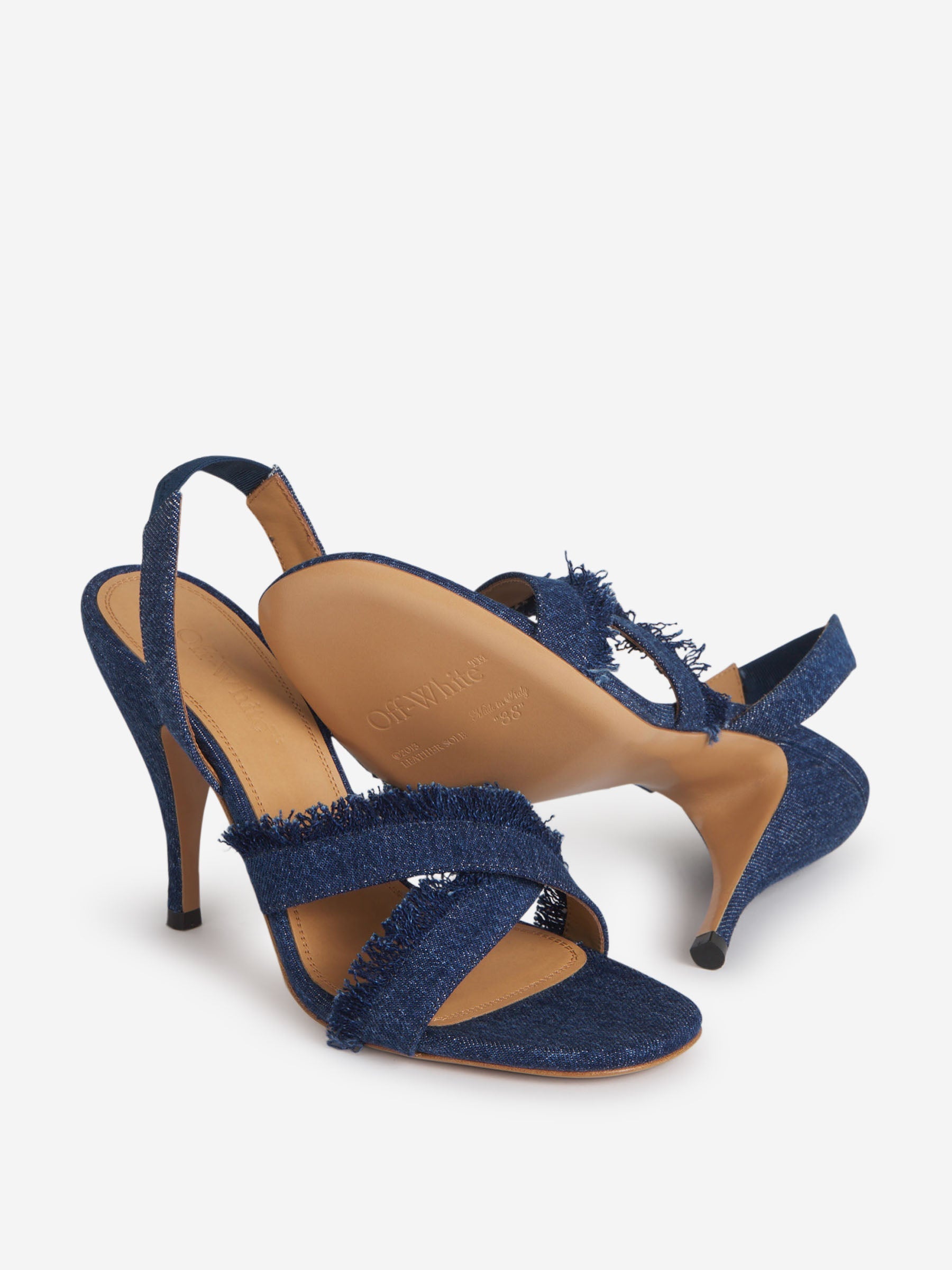Outlet online Off-White Mujer Sandalias Denim Slingback color Azul Denim sku 800-005188 01 - Foto 4