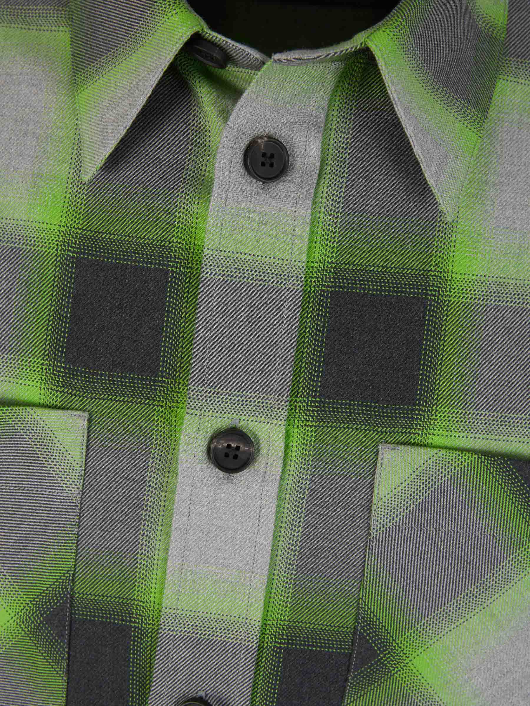 Outlet online Givenchy Hombre Camisa Motivo Cuadros color Verde Menta sku 531-006193 01 - Foto 3