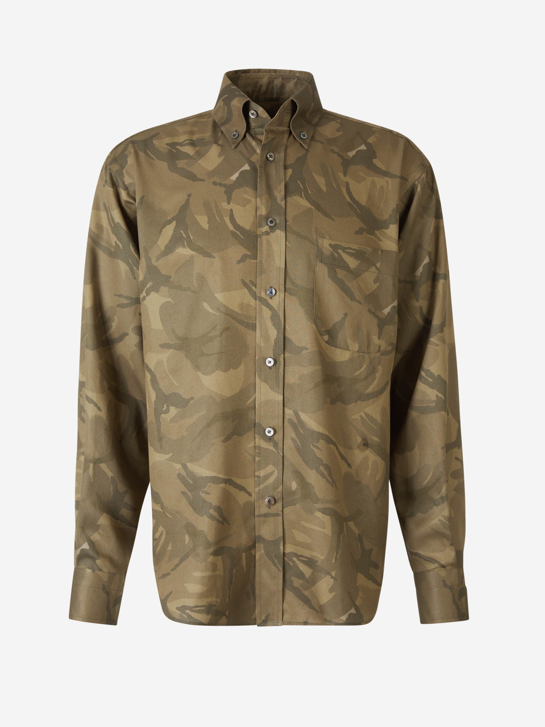 Outlet online Tom Ford Hombre Camisa Motivo Militar color Camuflaje Verde sku 531-006185 01 - Foto 1