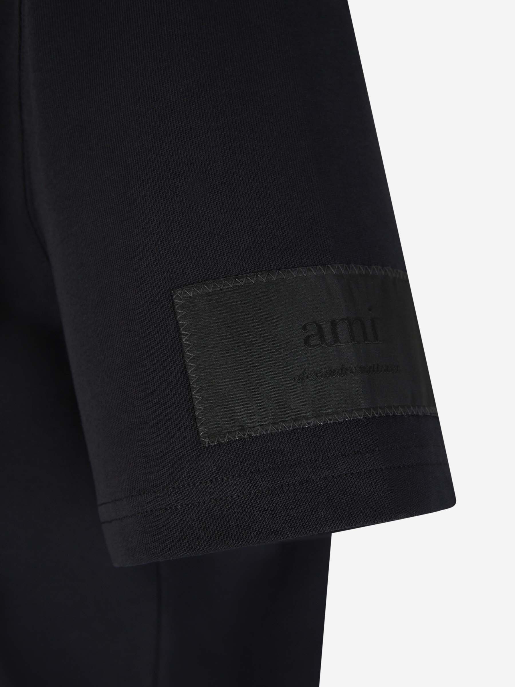 Ami Paris Camiseta Lisa Algodón color Negro sku 553-003677 01 - Foto 4