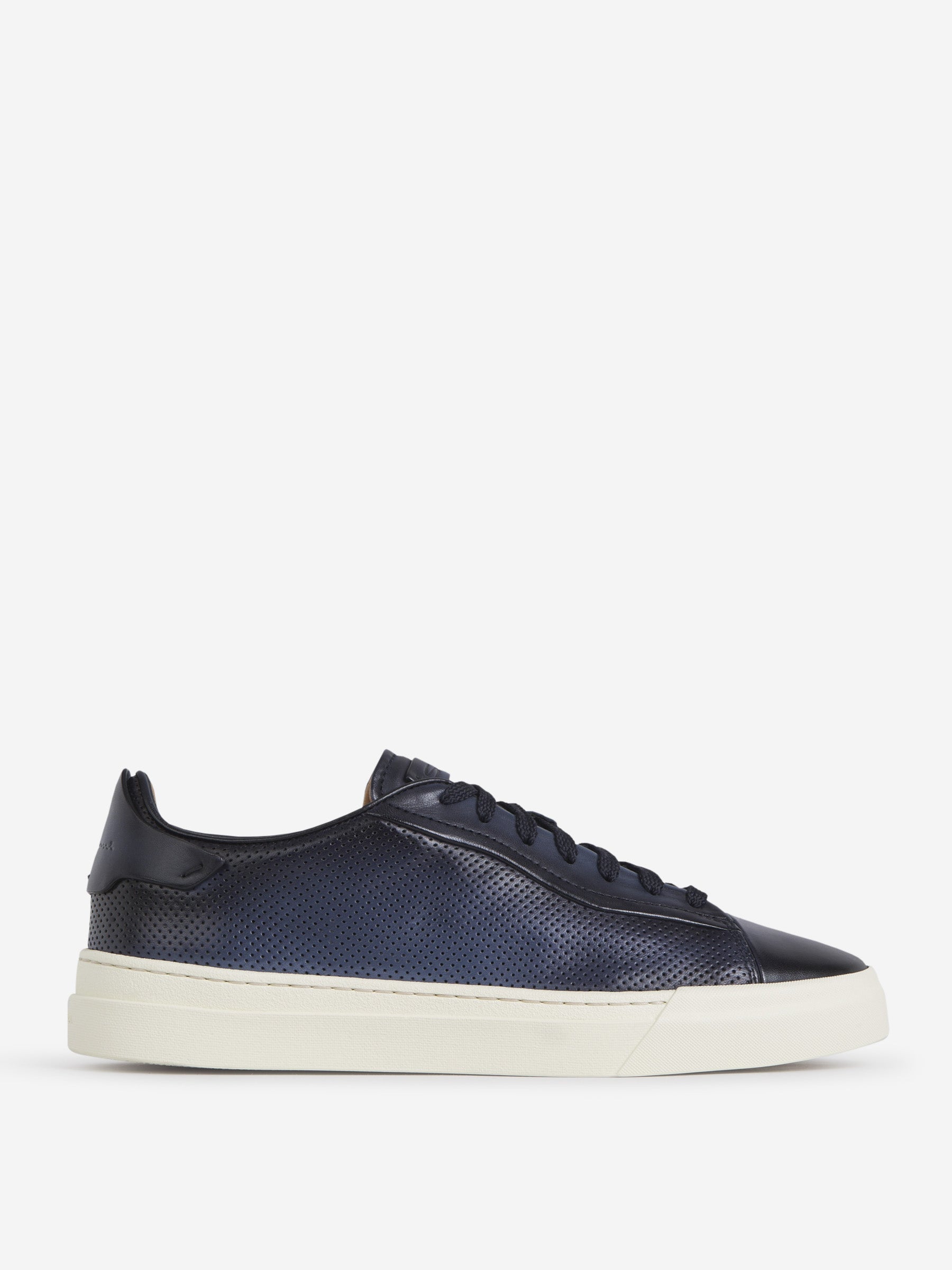 Outlet online Santoni Hombre Sneakers Perforadas Piel color Azul Noche sku 616-002189 02 - Foto 1