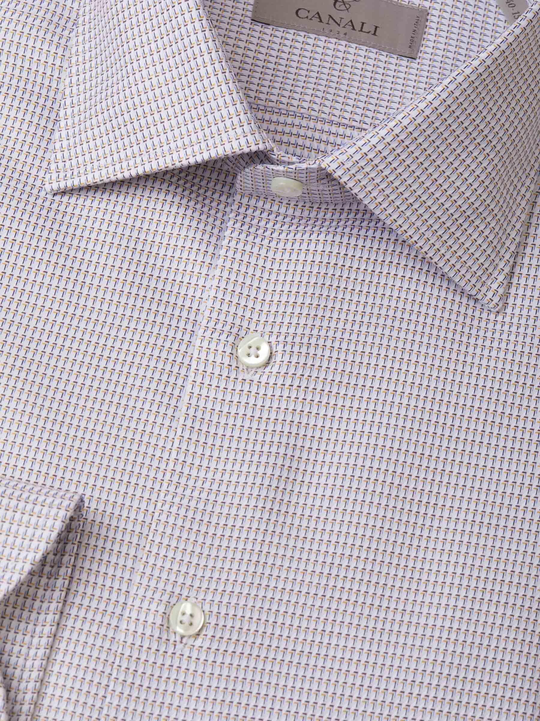 Outlet online Canali Hombre Camisa Pata De Gallo color Azul Marino sku 401-003035 03 - Foto 4