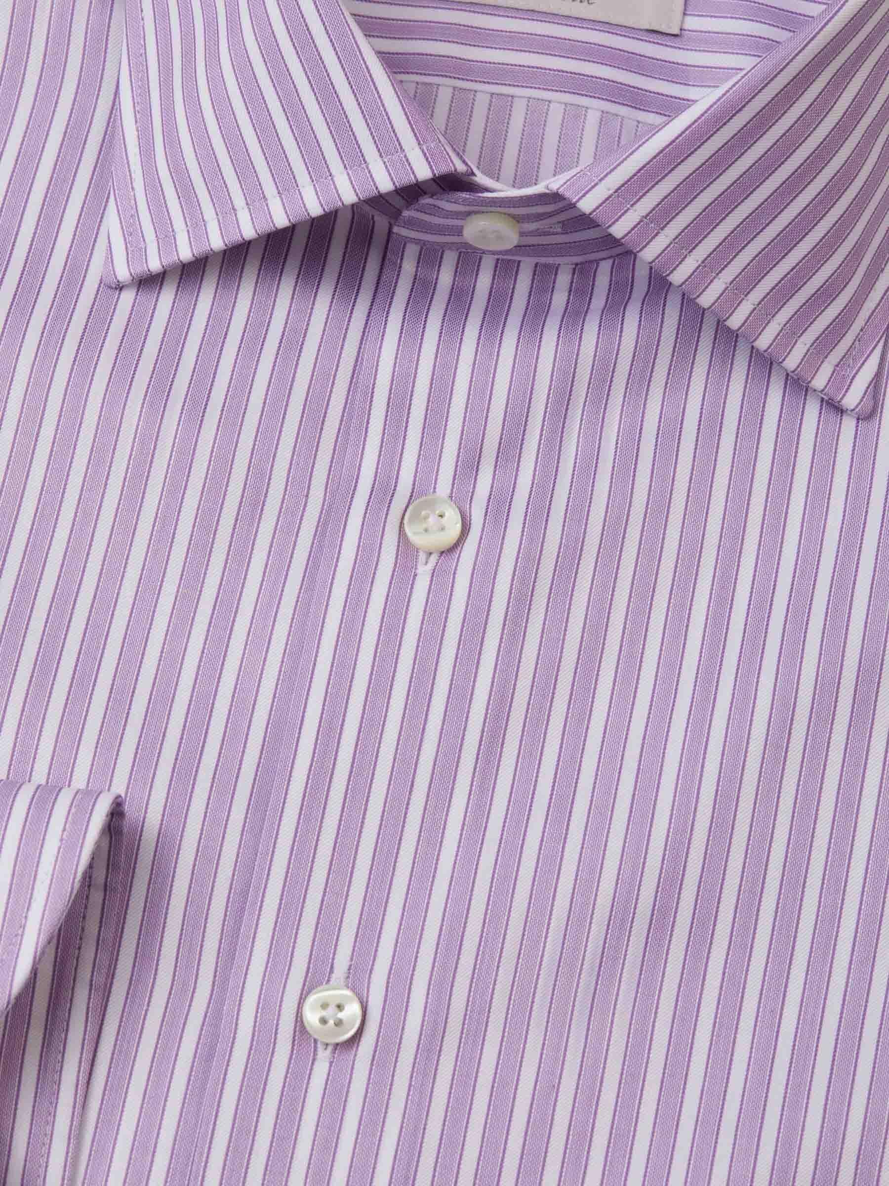 Canali Camisa Motivo Rayas color Lila sku 401-003055 02 - Foto 2