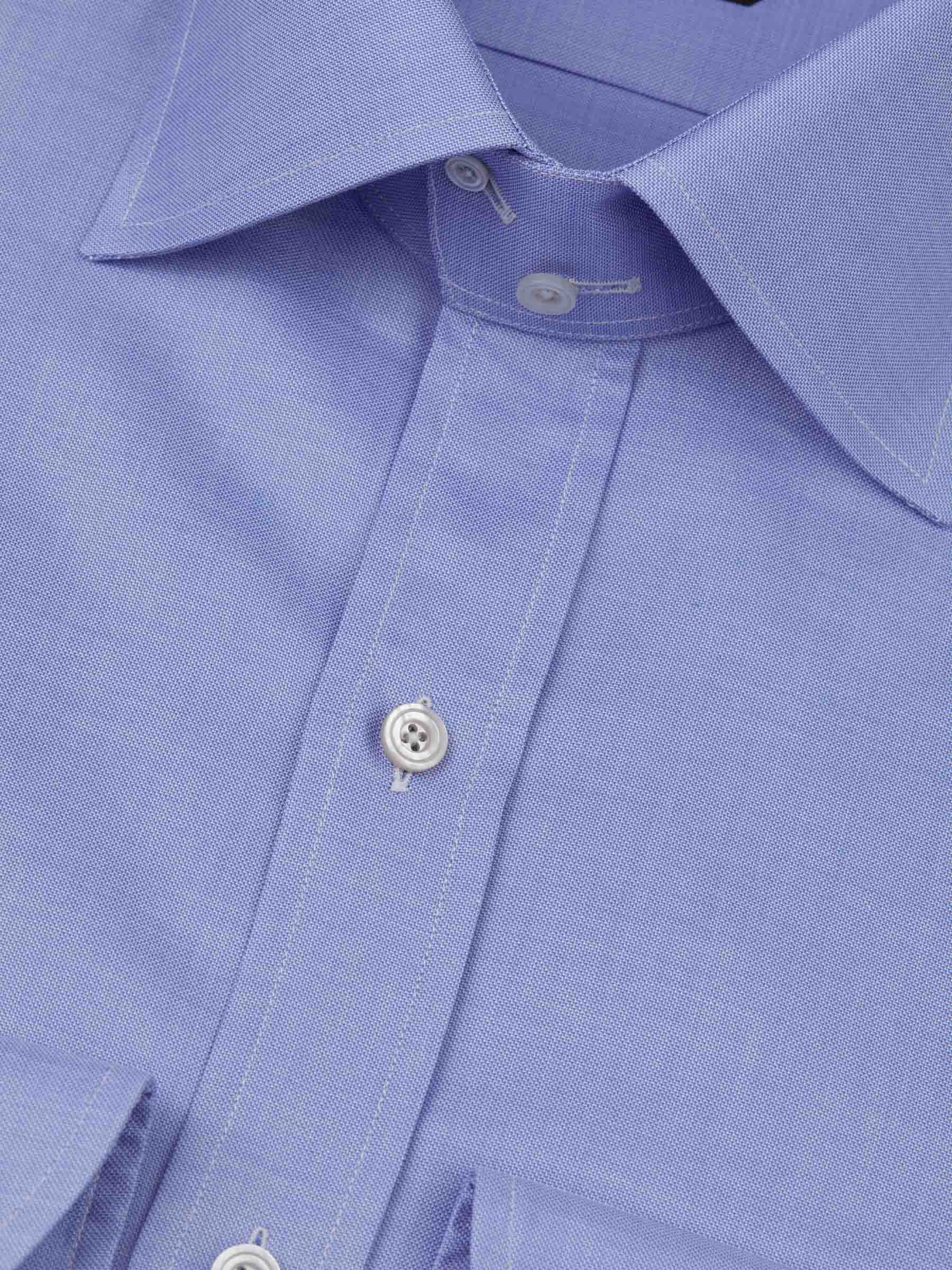 Outlet online Tom Ford Hombre Camisa Lisa Algodón color Azul Cielo sku 401-003065 02 - Foto 2