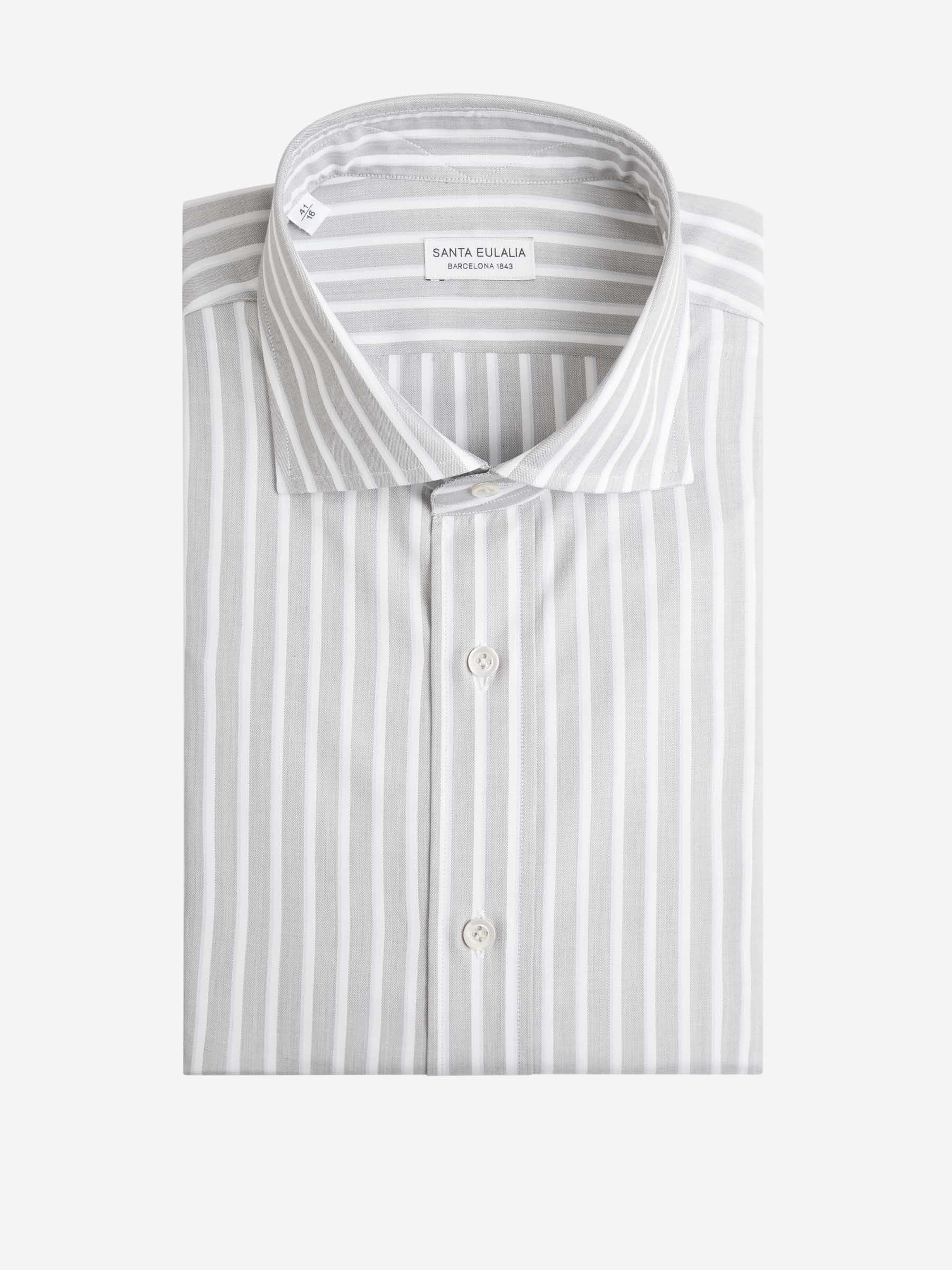 Santa Eulalia Camisa Rayas Algodón color Gris Claro sku 401-003085 01 - Foto 1