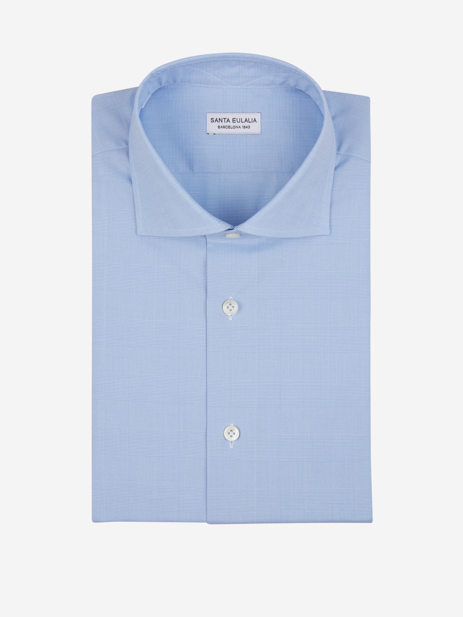 Outlet online Santa Eulalia Hombre Camisa Algodón Cuadros color Azul Cielo sku 401-003089 01 - Foto 1