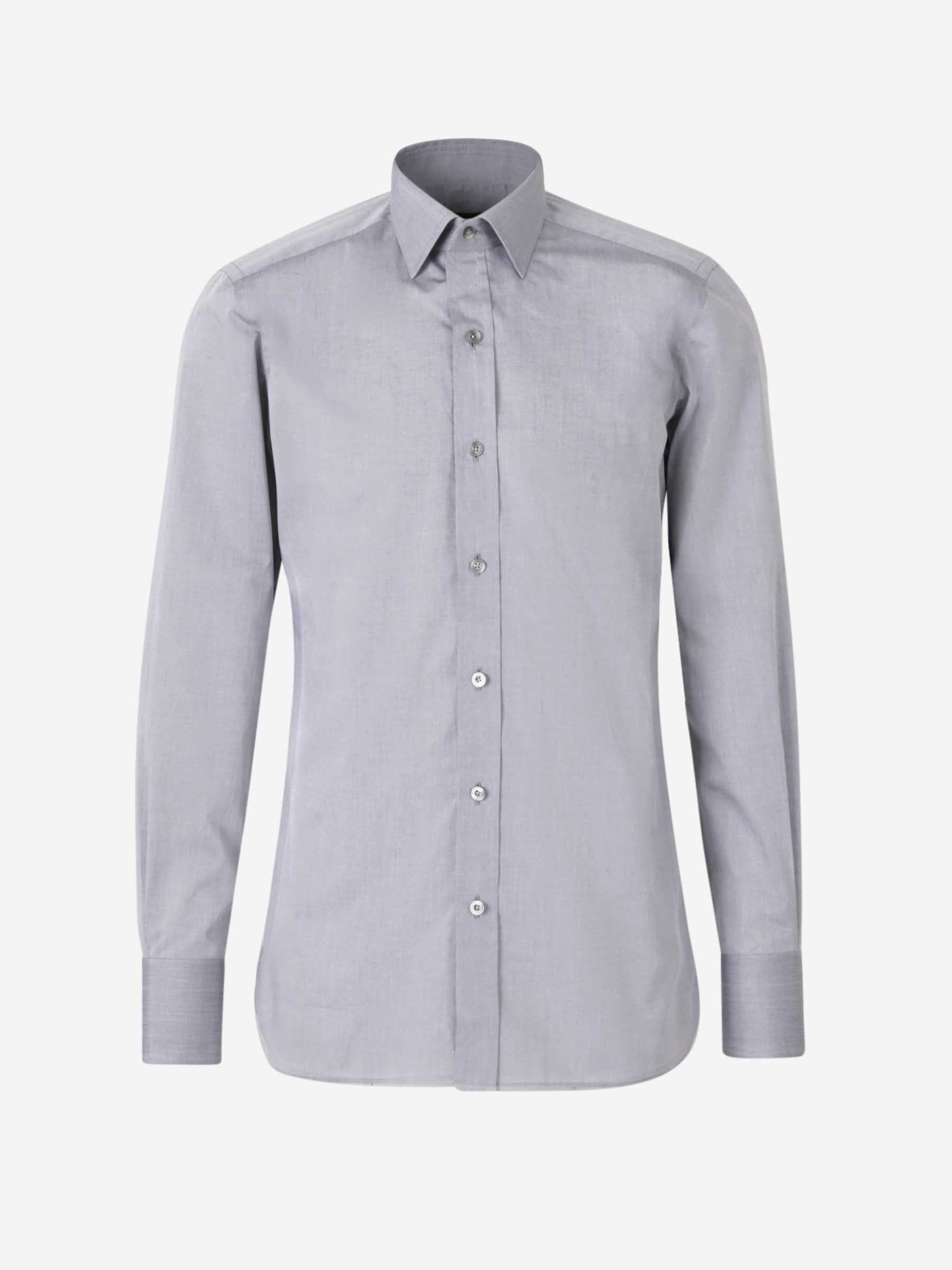 Tom Ford Hombre Barcelona Camisa Vestir Algodón color Gris Antracita sku 401-003137 01 - Foto 1