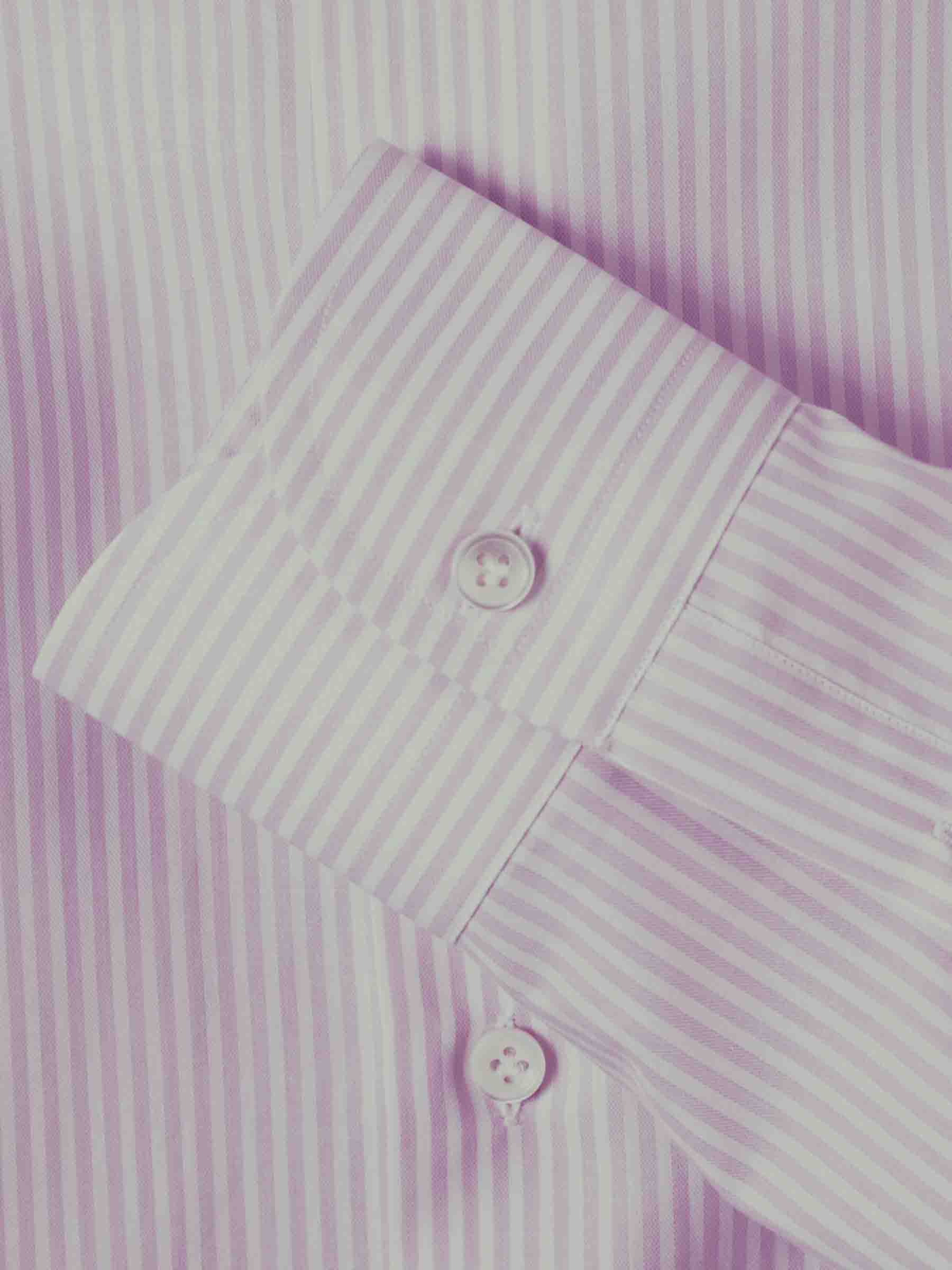 Outlet online Santa Eulalia Hombre Camisa Rayas Algodón color Rosa Palo sku 401-003144 03 - Foto 4