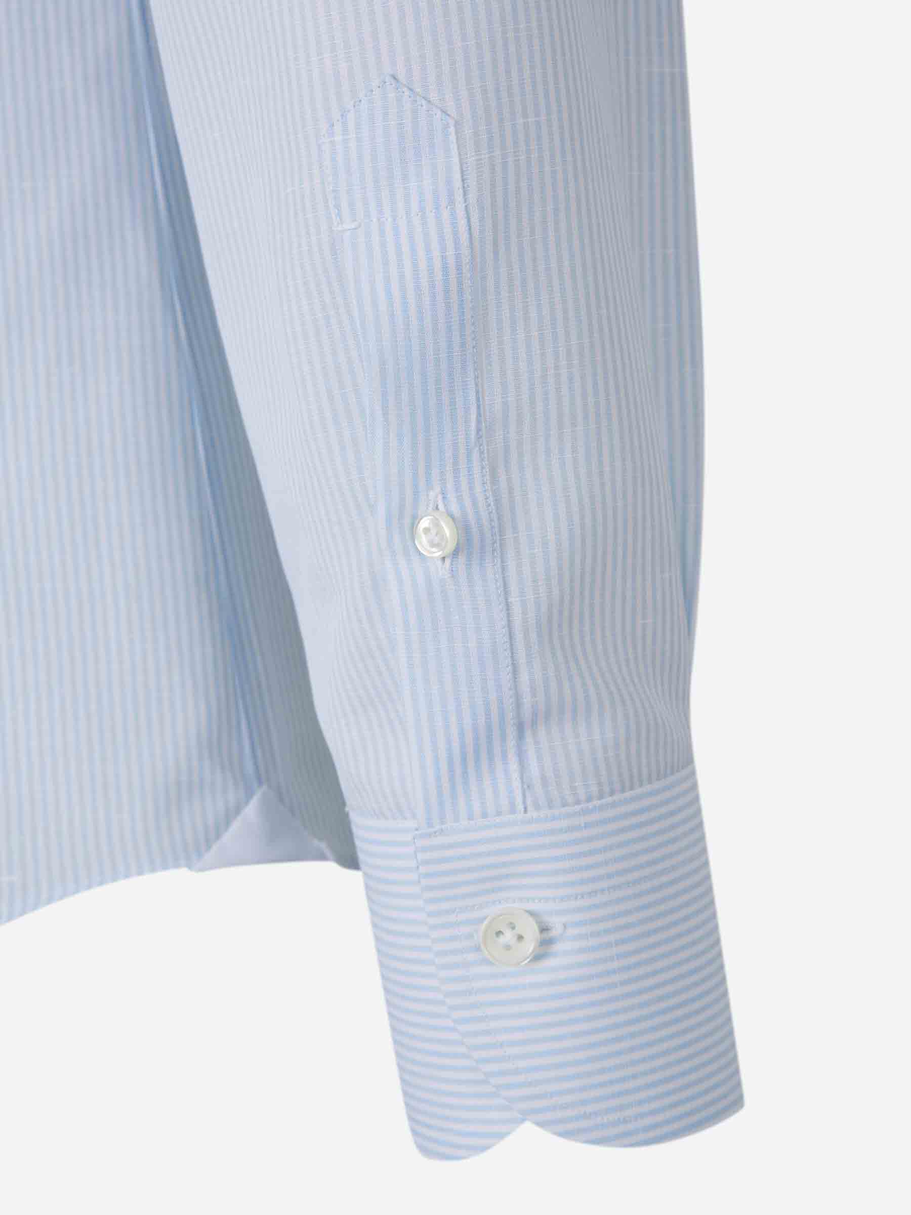 Outlet online Santa Eulalia Hombre Camisa Rayas Algodón color Azul Celeste sku 401-003145 01 - Foto 4