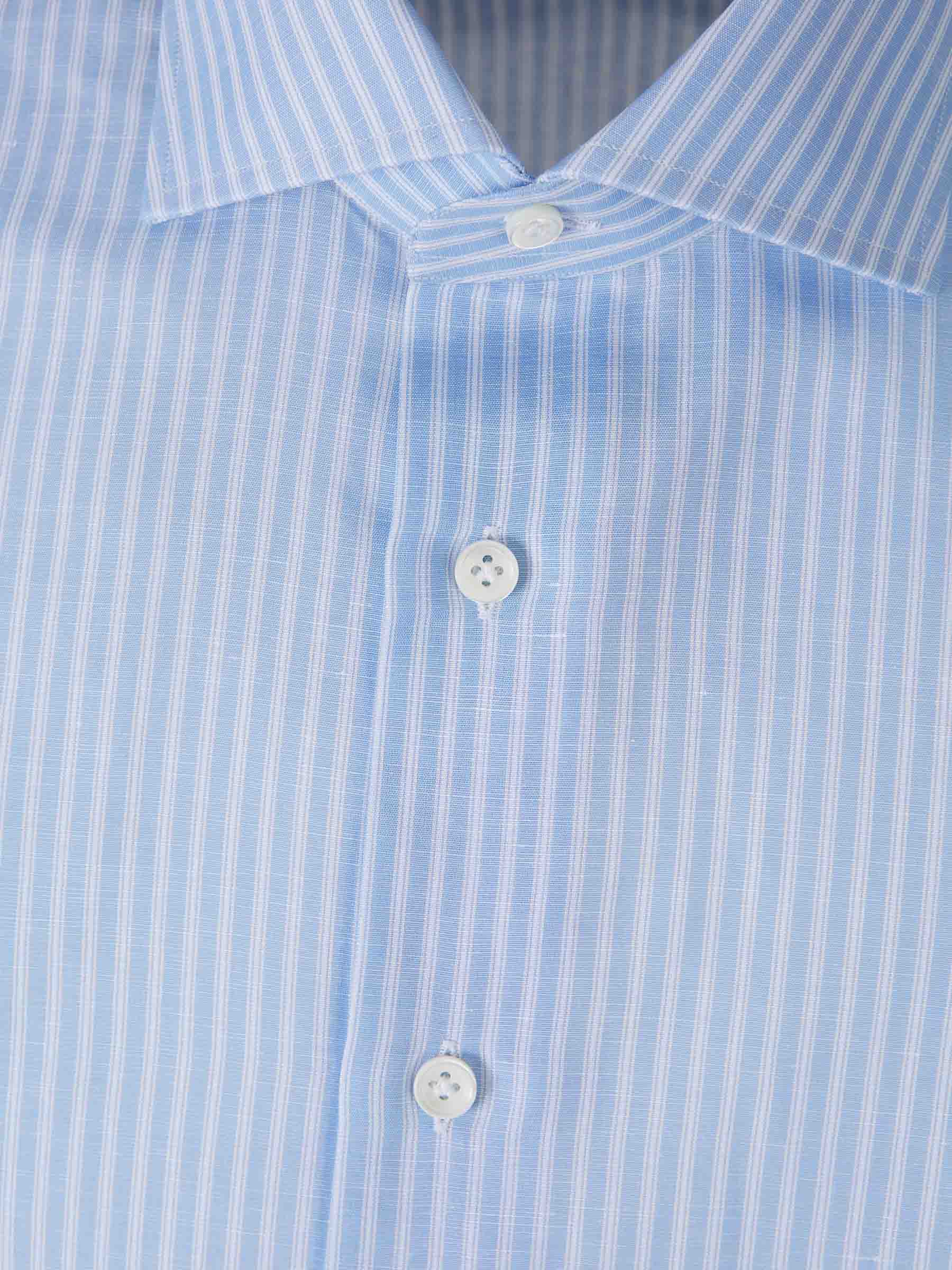 Outlet online Santa Eulalia Hombre Camisa Rayas Algodón color Azul sku 401-003145 02 - Foto 3