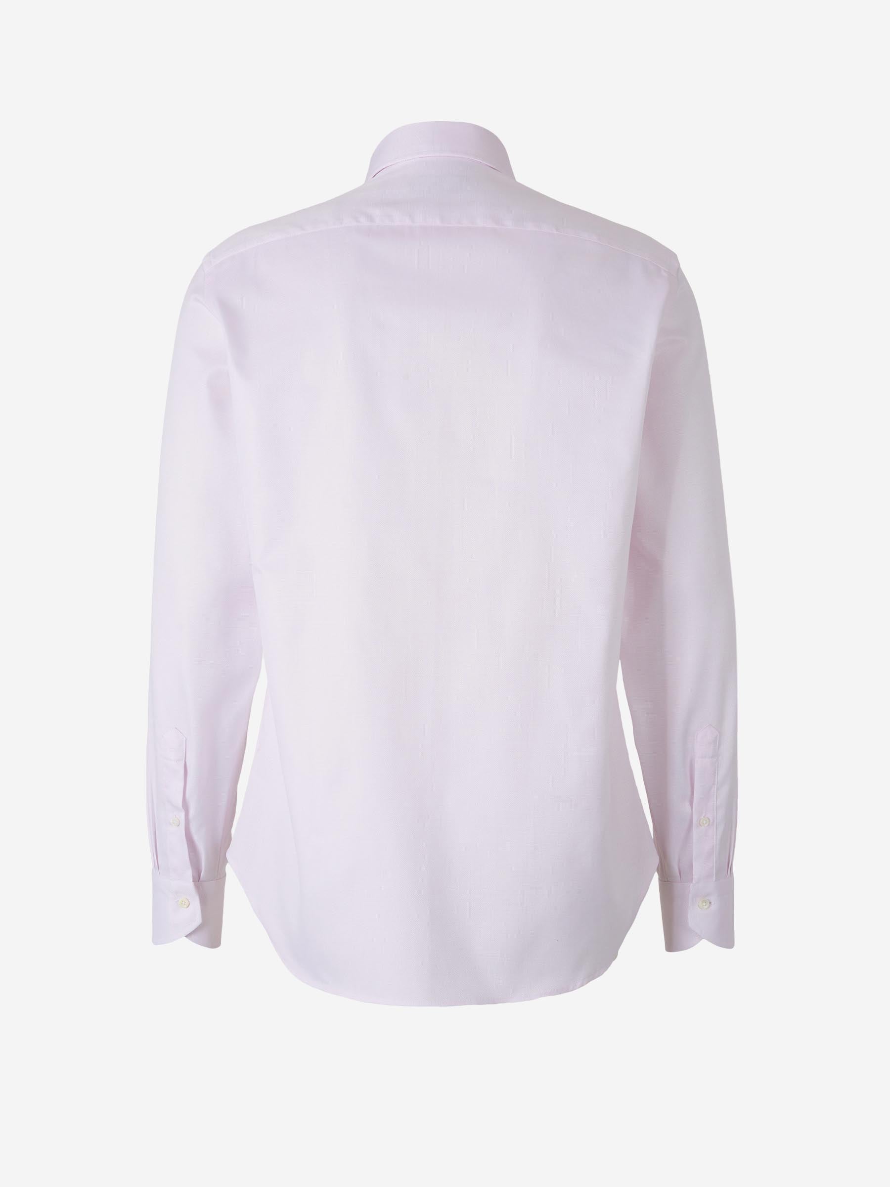 Outlet online Canali Hombre Camisa Lisa Algodón color Rosa Palo sku 401-003148 02 - Foto 2