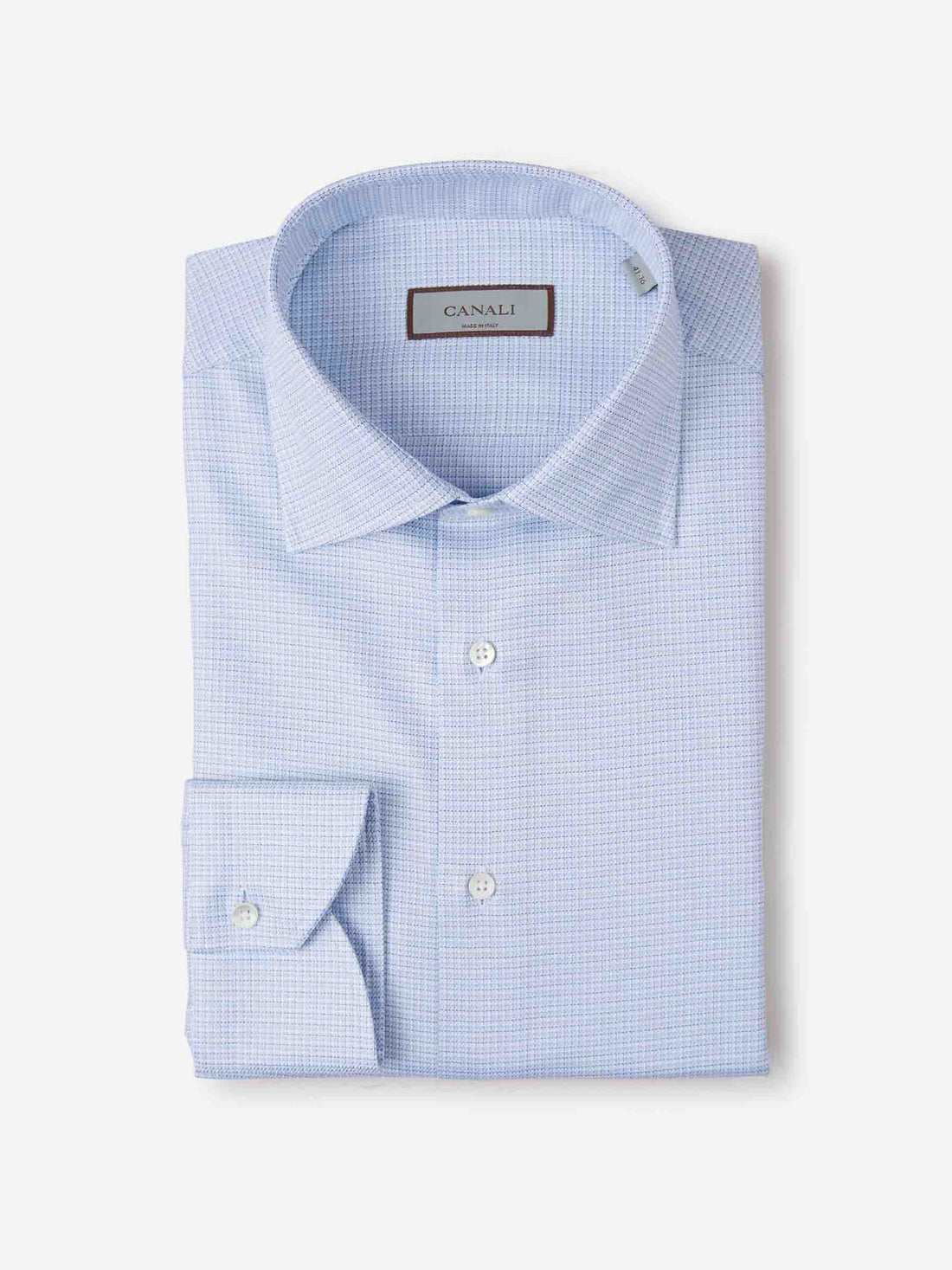 Outlet online Canali Hombre Camisa Algodón Regular color Azul Celeste sku 401-003149 01 - Foto 1