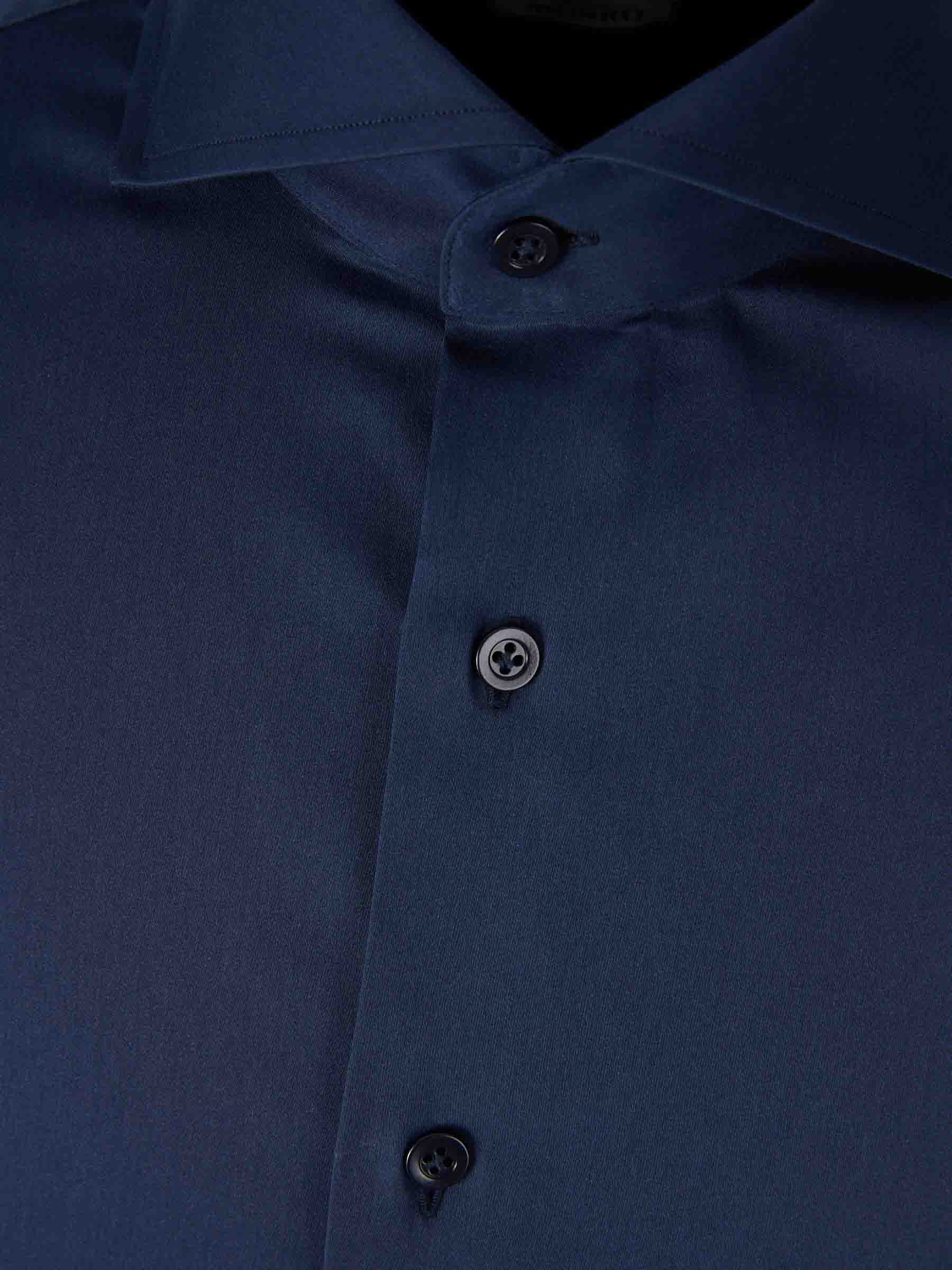 Outlet online Atelier Munro Hombre Camisa Lisa Algodón color Azul Marino sku 402-000008 01 - Foto 3