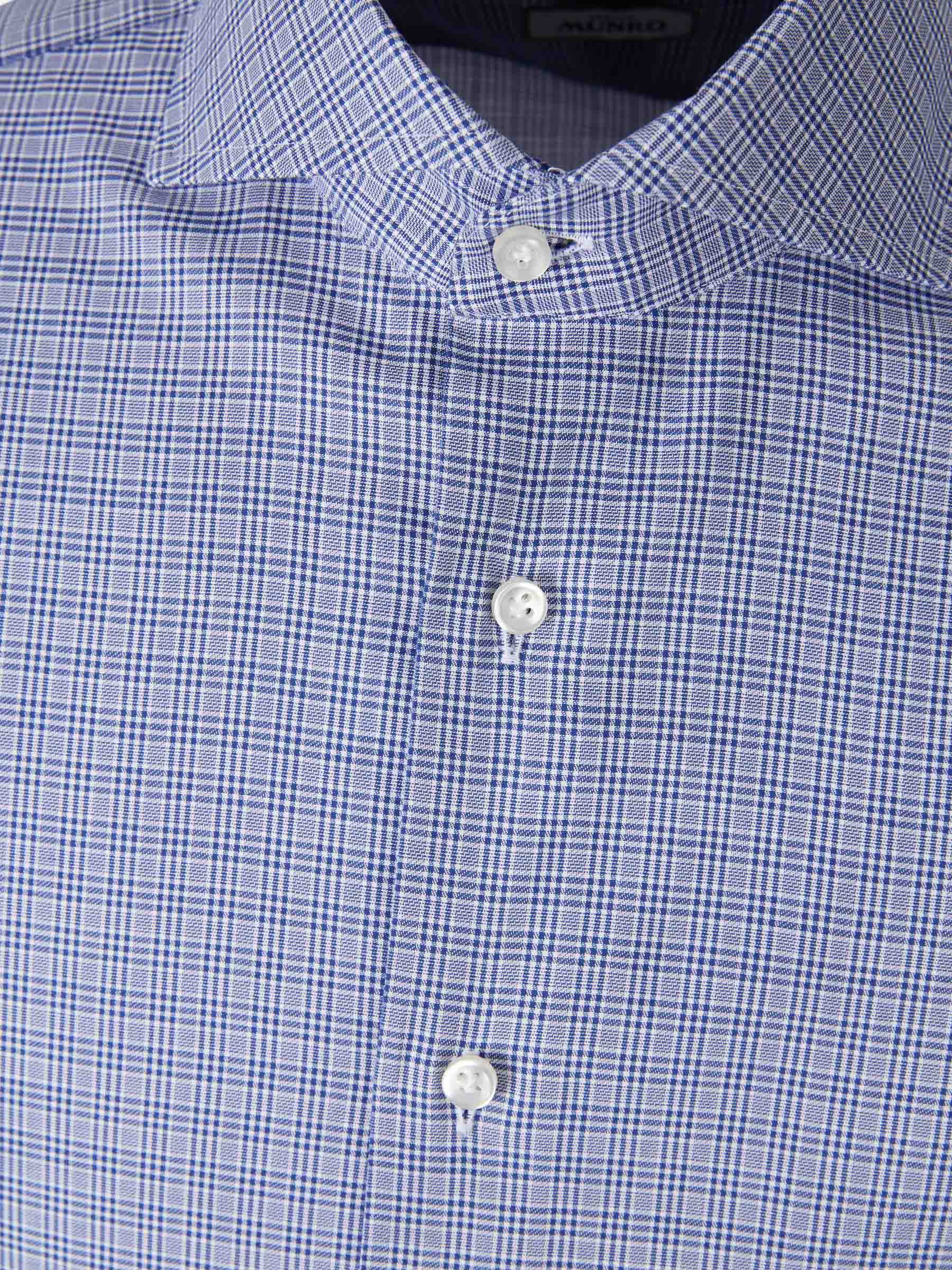 Outlet online Atelier Munro Hombre Camisa Motivo Cuadros color Azul Cobalto sku 402-000009 01 - Foto 3
