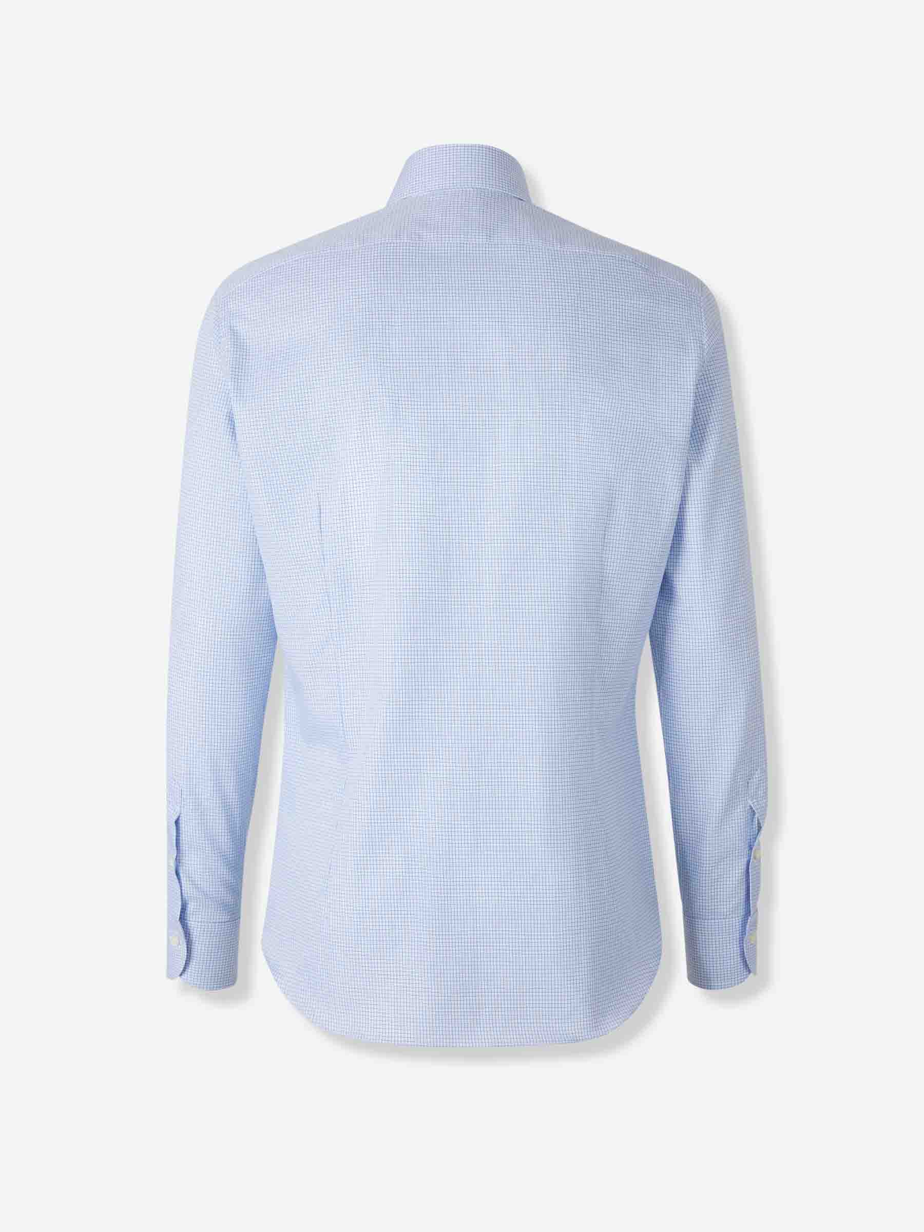 Outlet online Santa Eulalia Hombre Camisa Motivo Cuadros color Azul Celeste sku 402-000017 01 - Foto 2