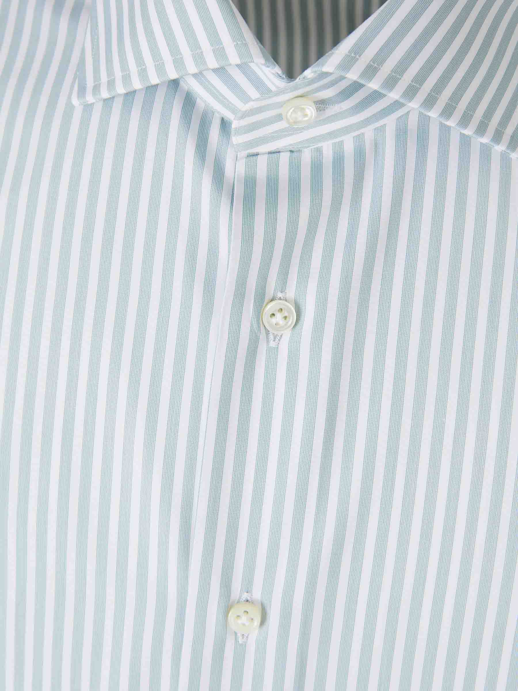 Outlet online Santa Eulalia Hombre Camisa Motivo Rayas color Verde Menta sku 402-000018 02 - Foto 3
