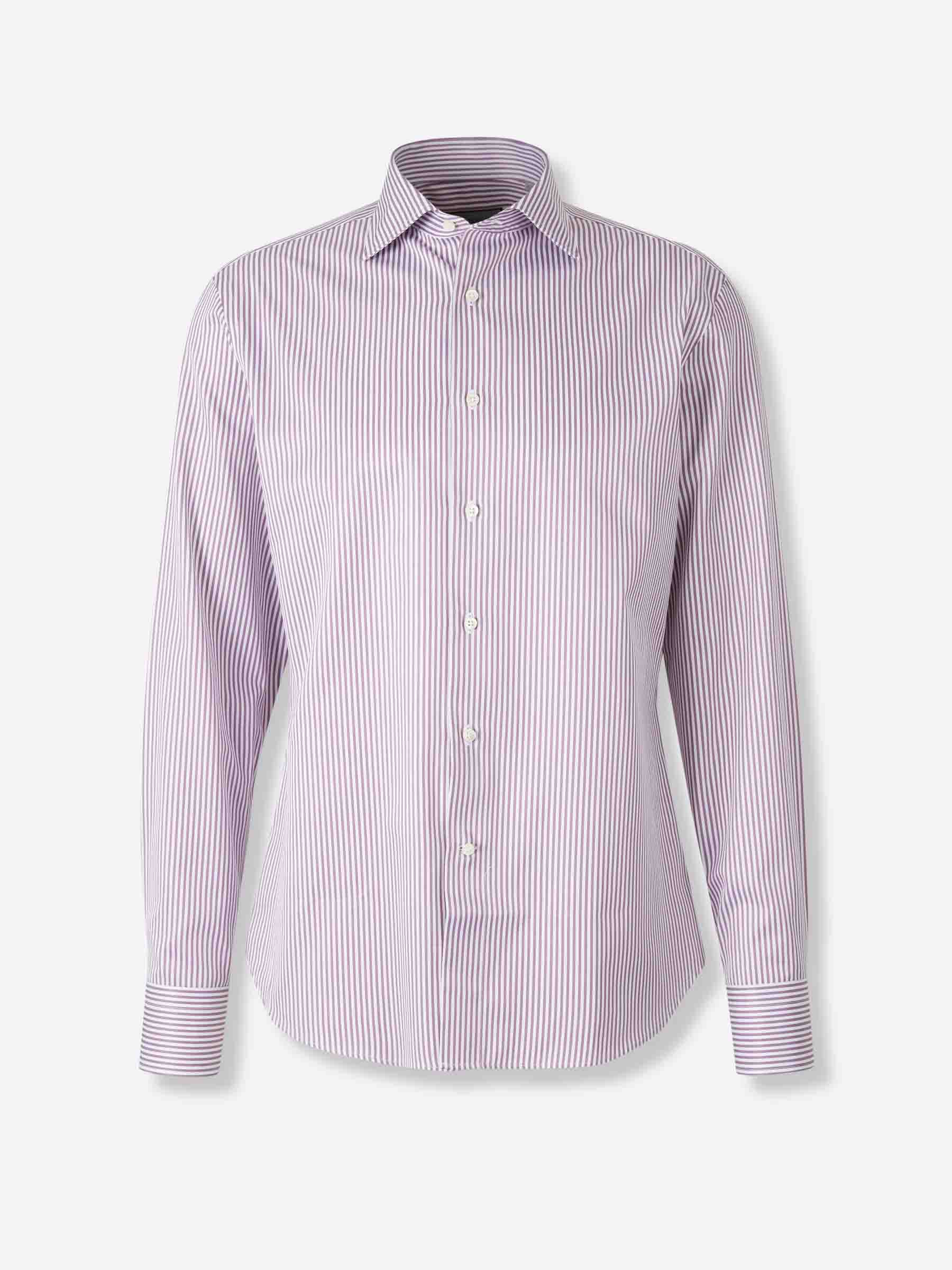 Outlet online Canali Hombre Camisa Motivo Rayas color Cereza sku 402-000022 01 - Foto 1