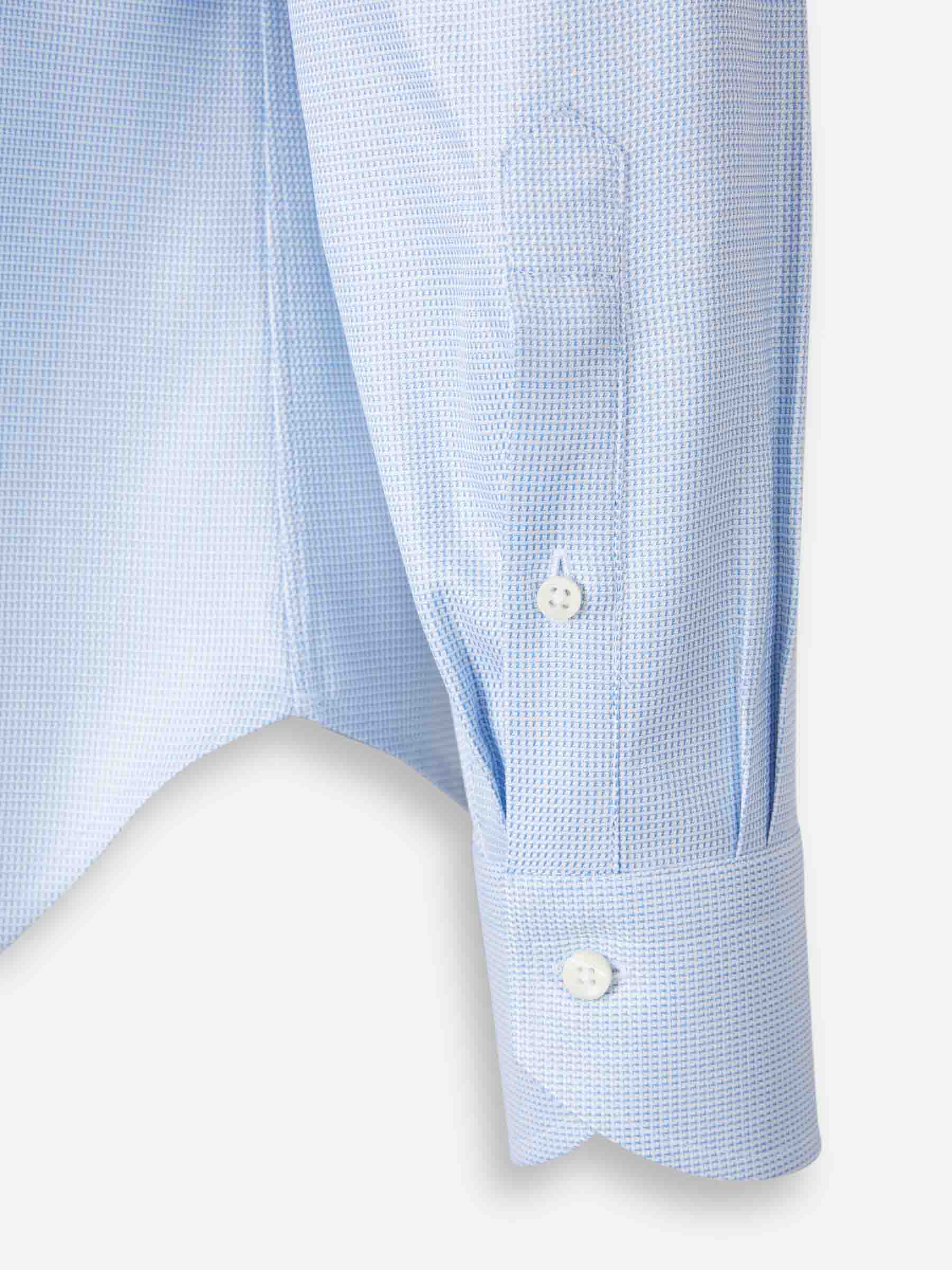 Outlet online Canali Hombre Camisa Textura Algodón color Azul Celeste sku 402-000024 01 - Foto 4