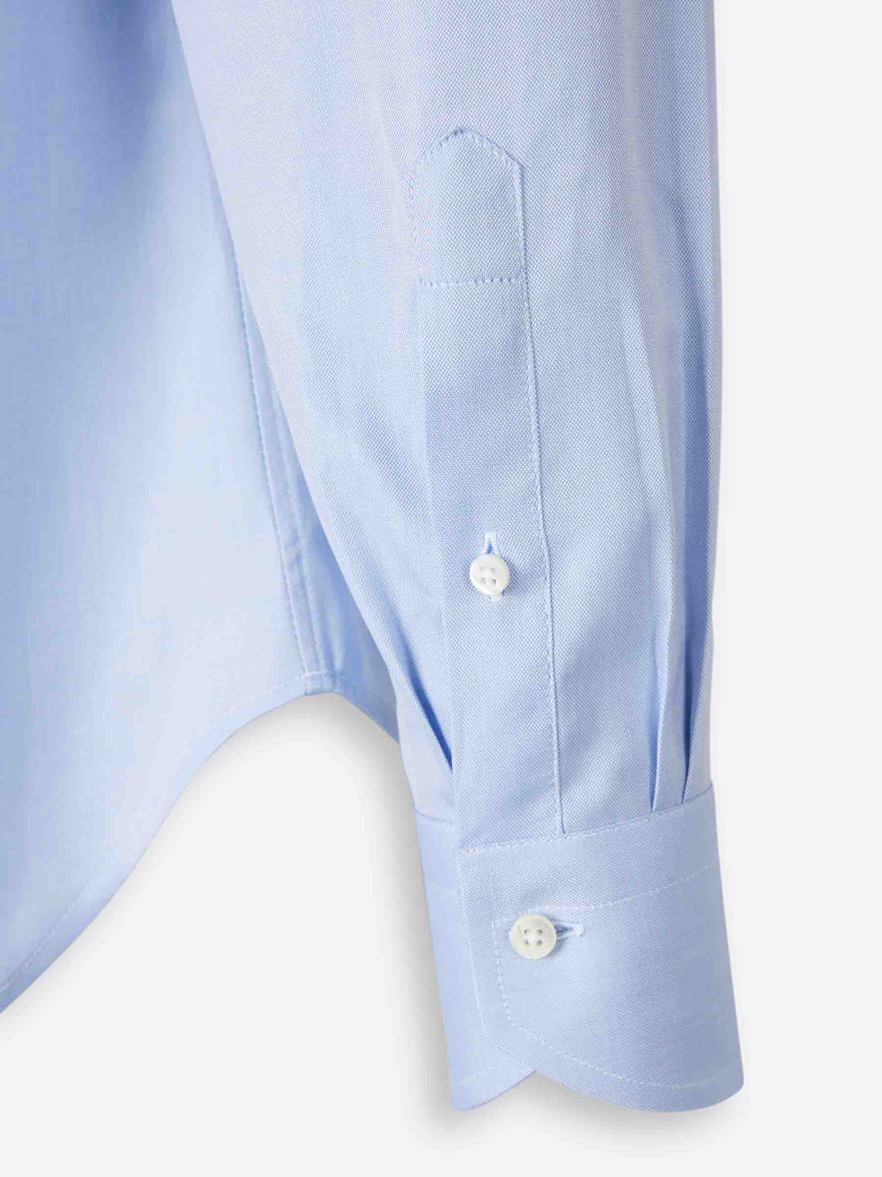Outlet online Canali Hombre Camisa Lisa Algodón color Azul Celeste sku 402-000027 01 - Foto 4