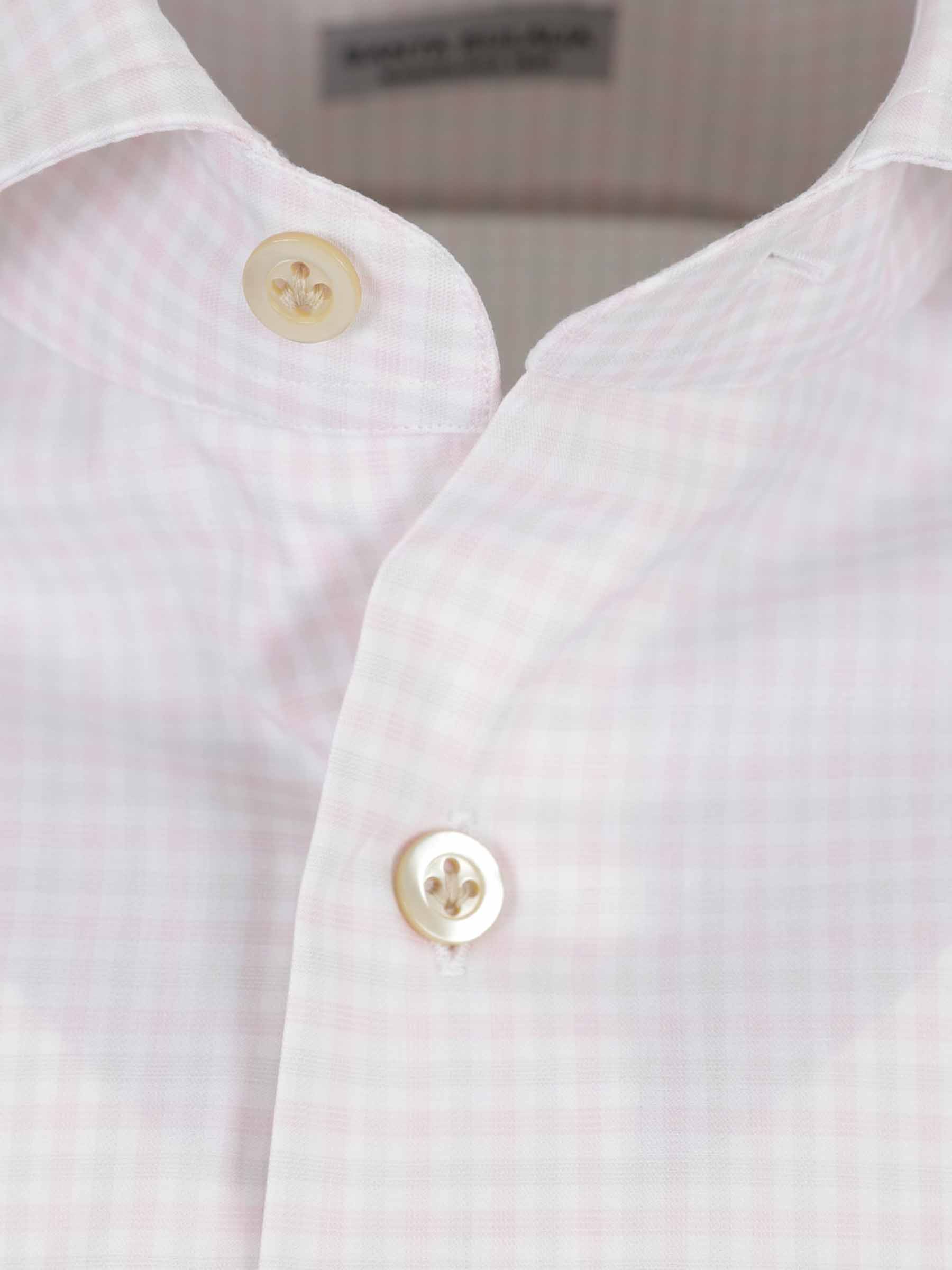 Santa Eulalia Hombre Barcelona Camisa Clásica Cuadros color Rosa Palo sku 402-000035 02 - Foto 3