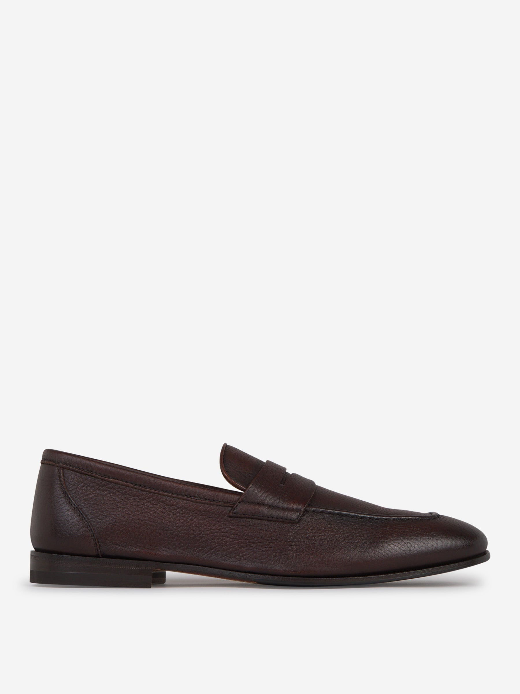 Outlet online Henderson Baracco Hombre Mocasines Piel Granulada color Marrón Oscuro sku 611-004396 01 - Foto 1