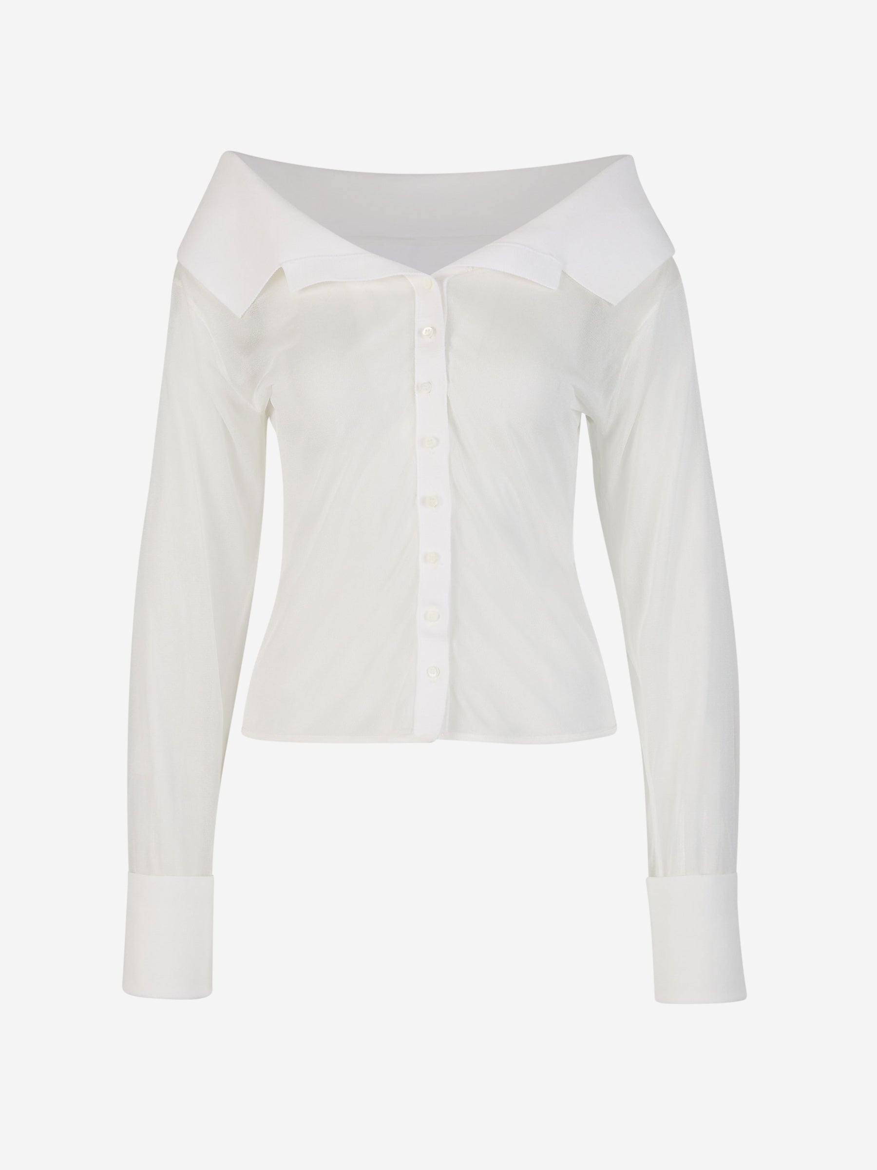 Outlet online Jacquemus Mujer Camisa La Chemise Brezza color Blanco sku 701-002015 01 - Foto 2