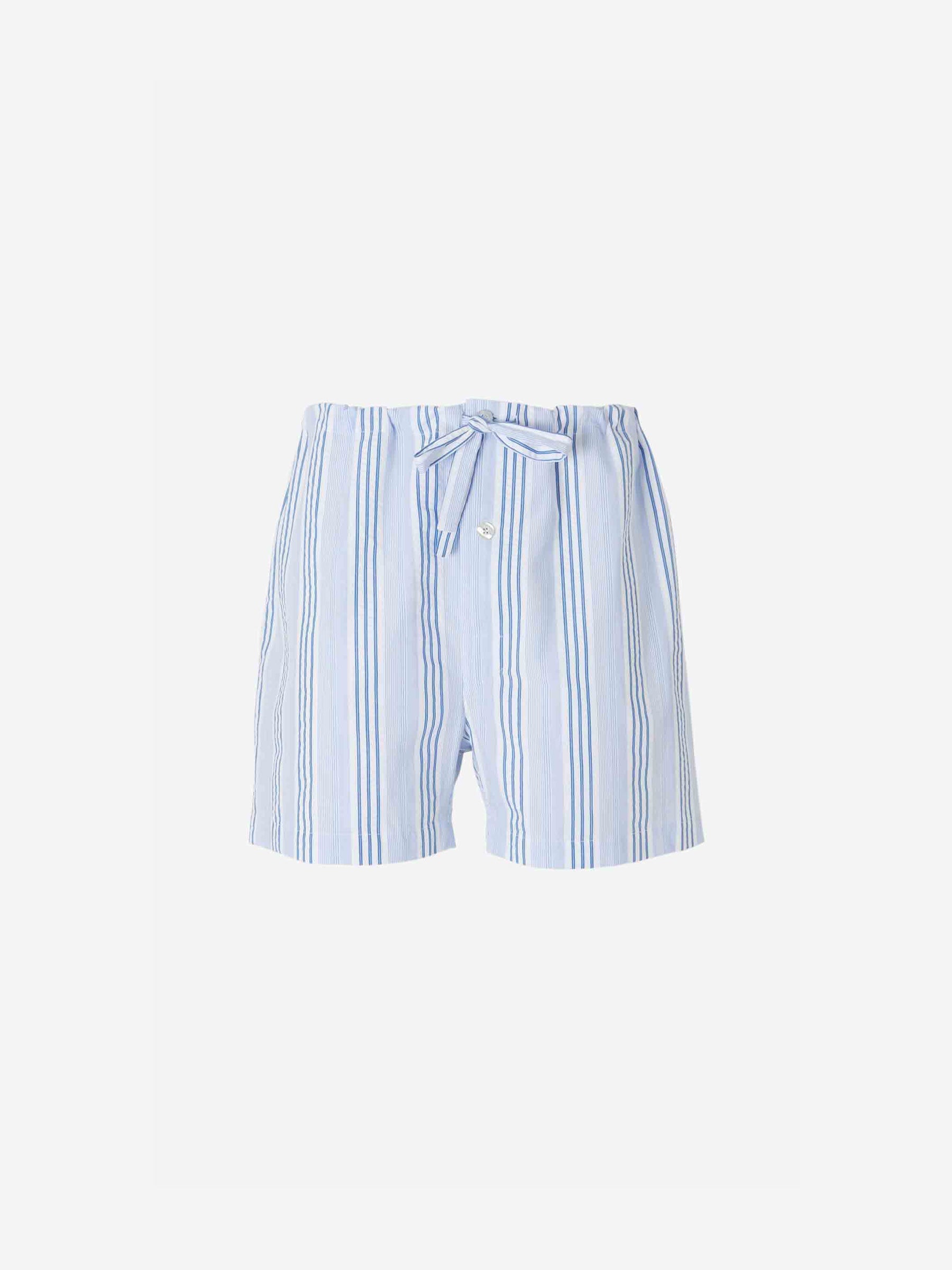 Outlet online Santa Eulalia Hombre Short Striped Cotton Pyjamas color Azul sku 412-000053 01 - Foto 3