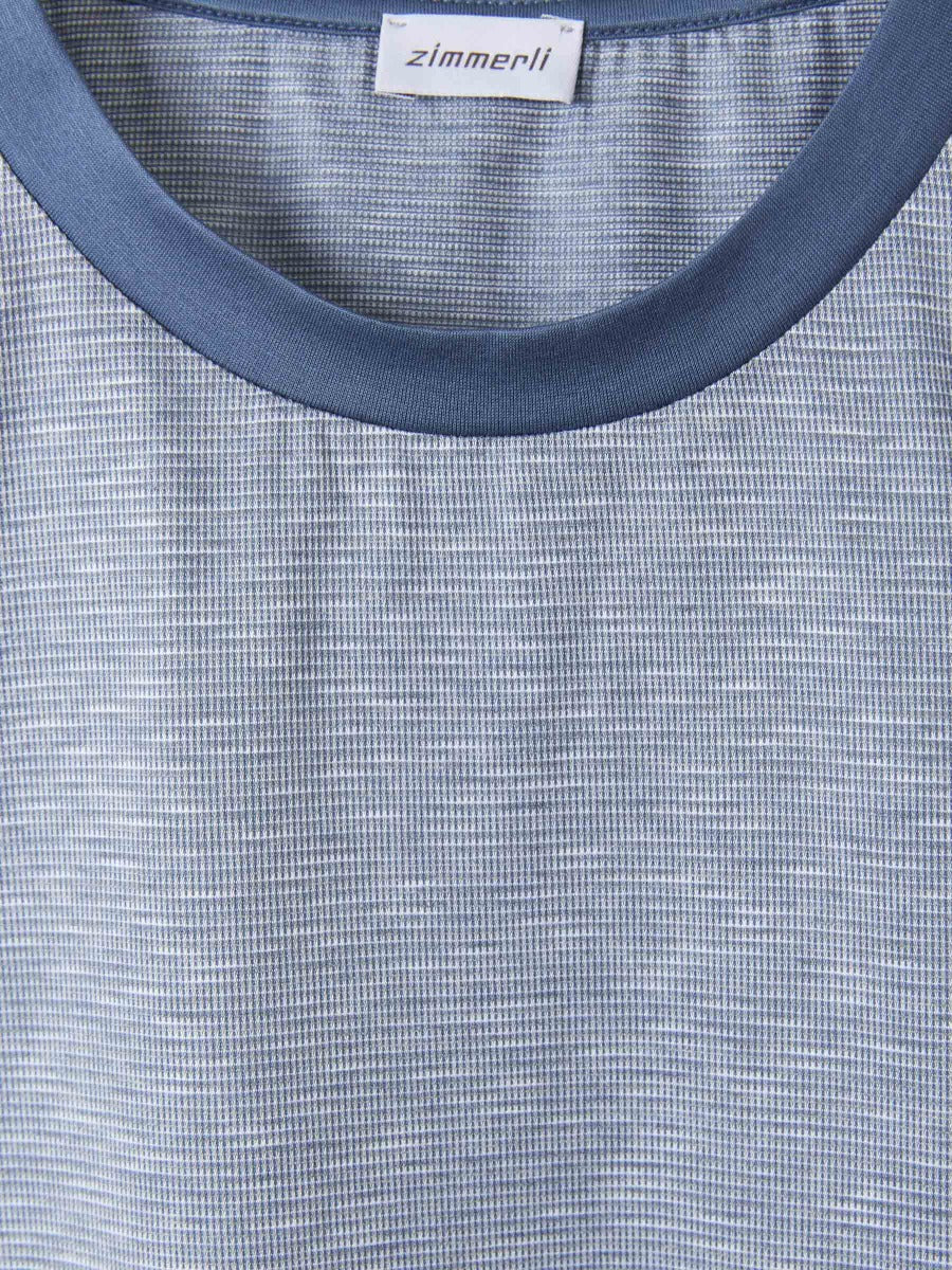 Outlet online Zimmerli Hombre Pijama Rayas Contraste color Azul sku 412-000060 01 - Foto 4