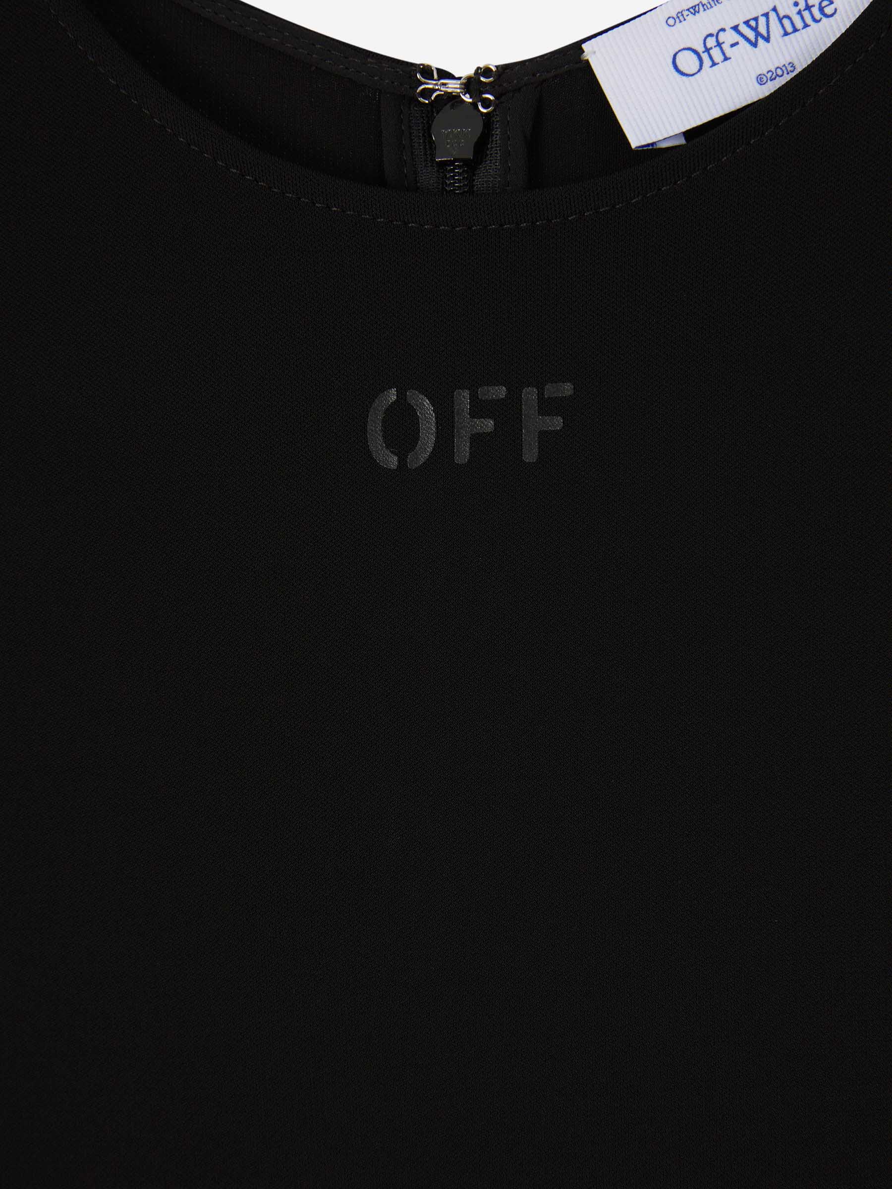 Outlet online Off-White Mujer Vestido Midi Twist color Negro sku 721-000168 01 - Foto 4