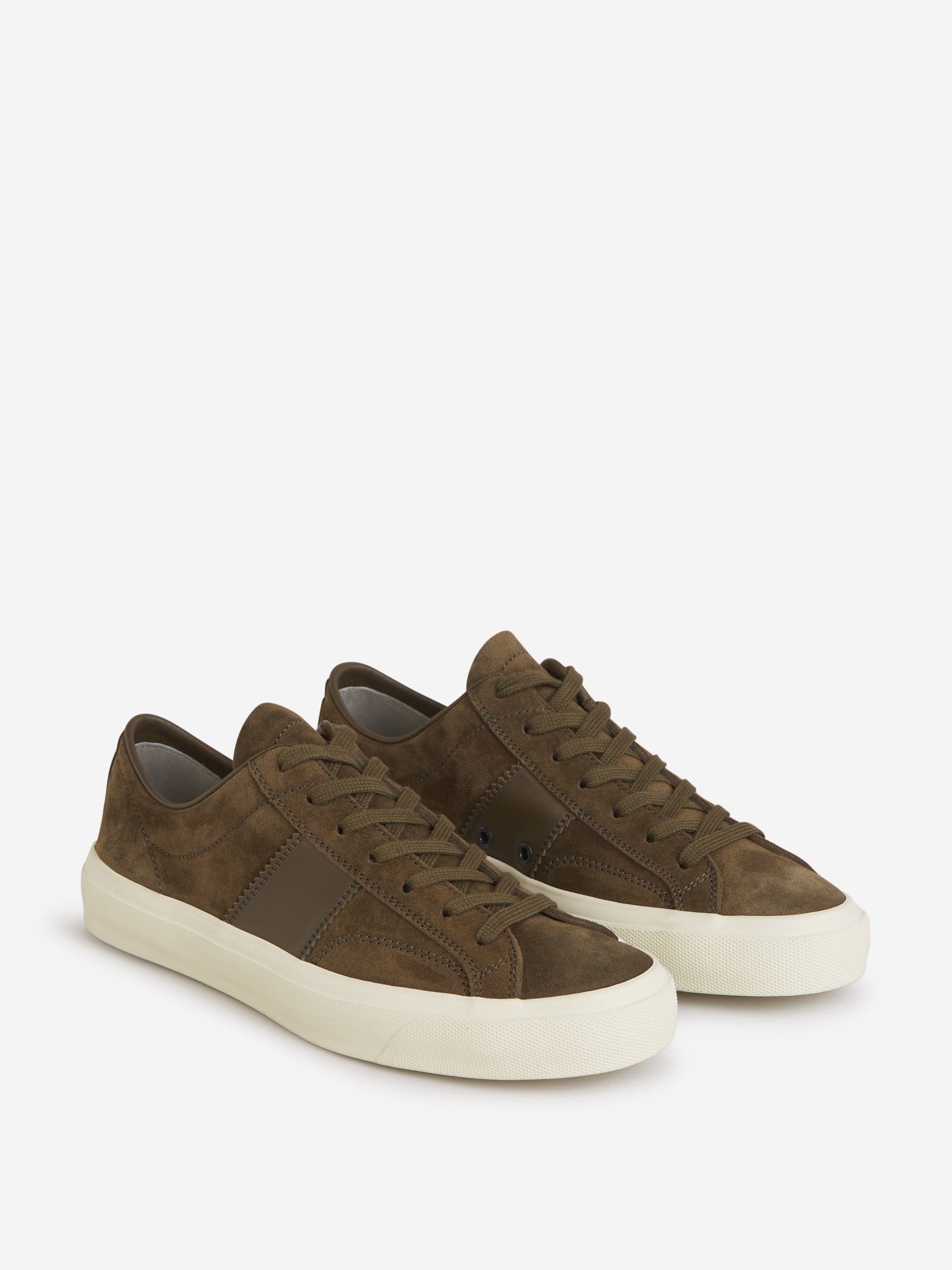Outlet online Tom Ford Hombre Sneakers Piel Ante color Verde Militar sku 616-002735 01 - Foto 2
