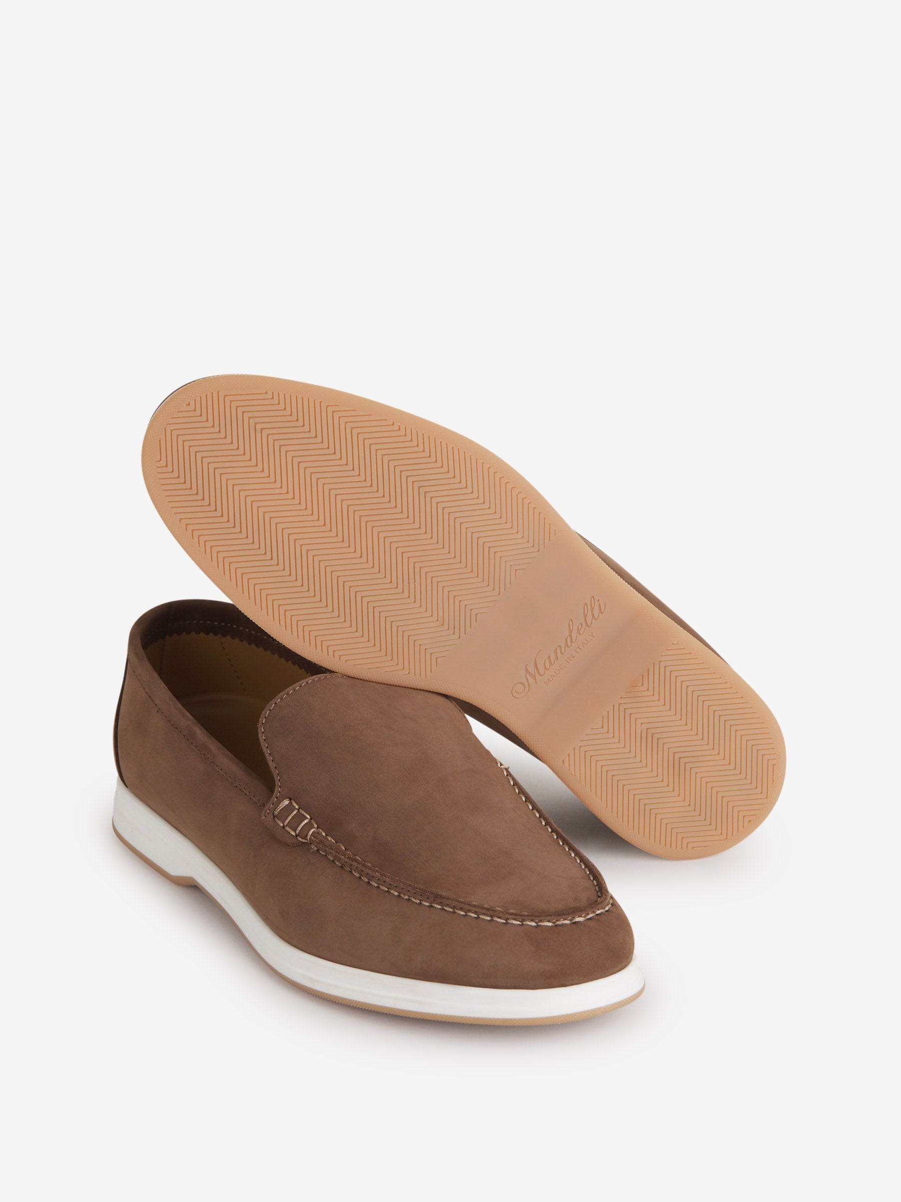Outlet online Enrico Mandelli Hombre Mocasines Yacht Piel color Marrón Oscuro sku 611-004365 00 - Foto 4