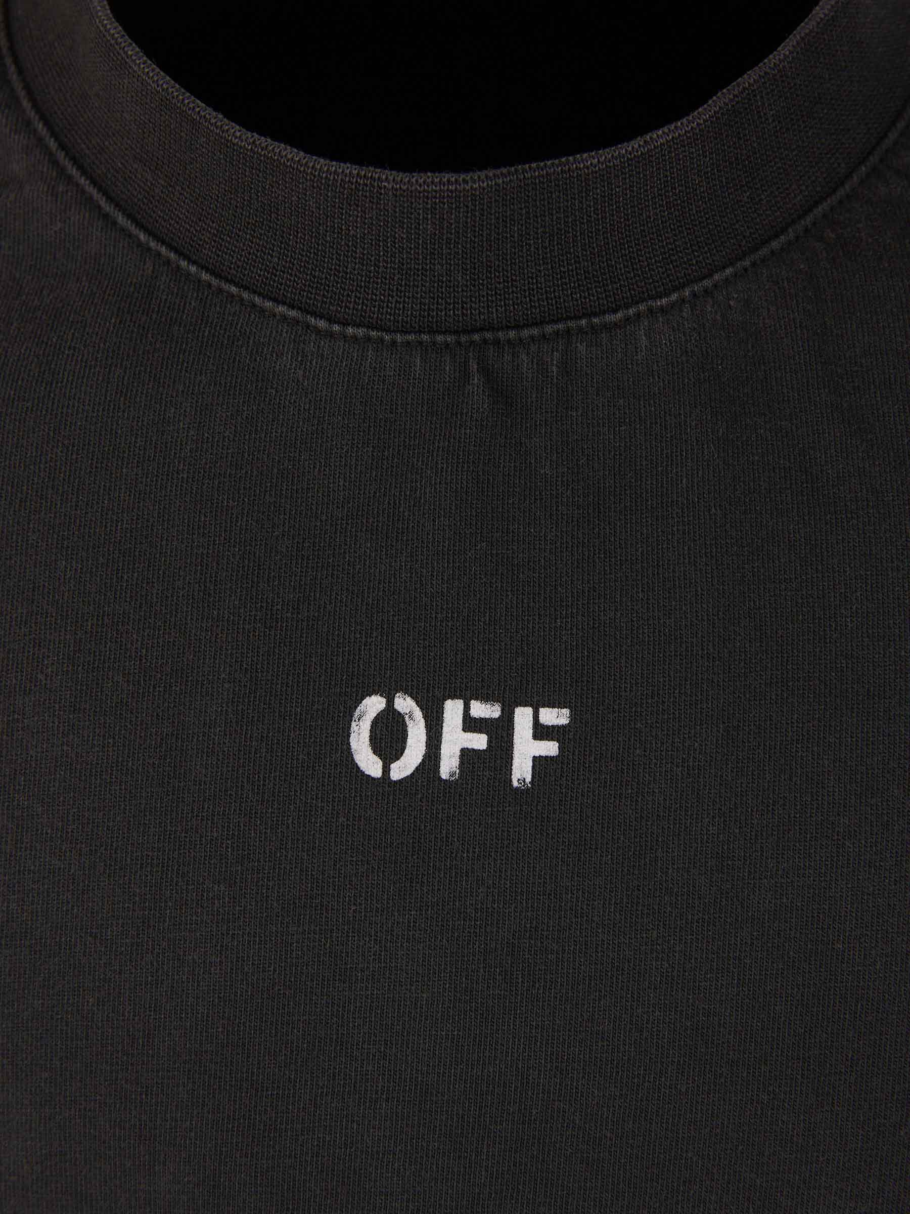 Outlet online Off-White Hombre Camiseta Logo Algodón color Negro sku 553-003507 01 - Foto 3