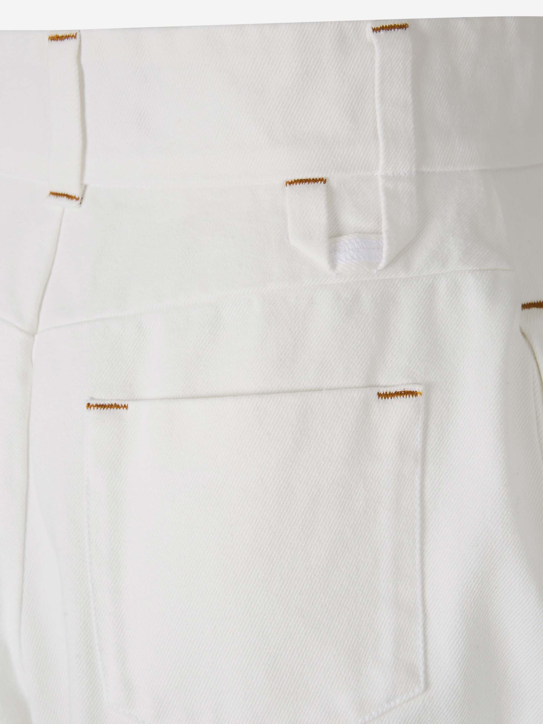 Outlet online Jacquemus Mujer Jeans Le de-Nîmes Curzio color Crema sku 763-001602 01 - Foto 5