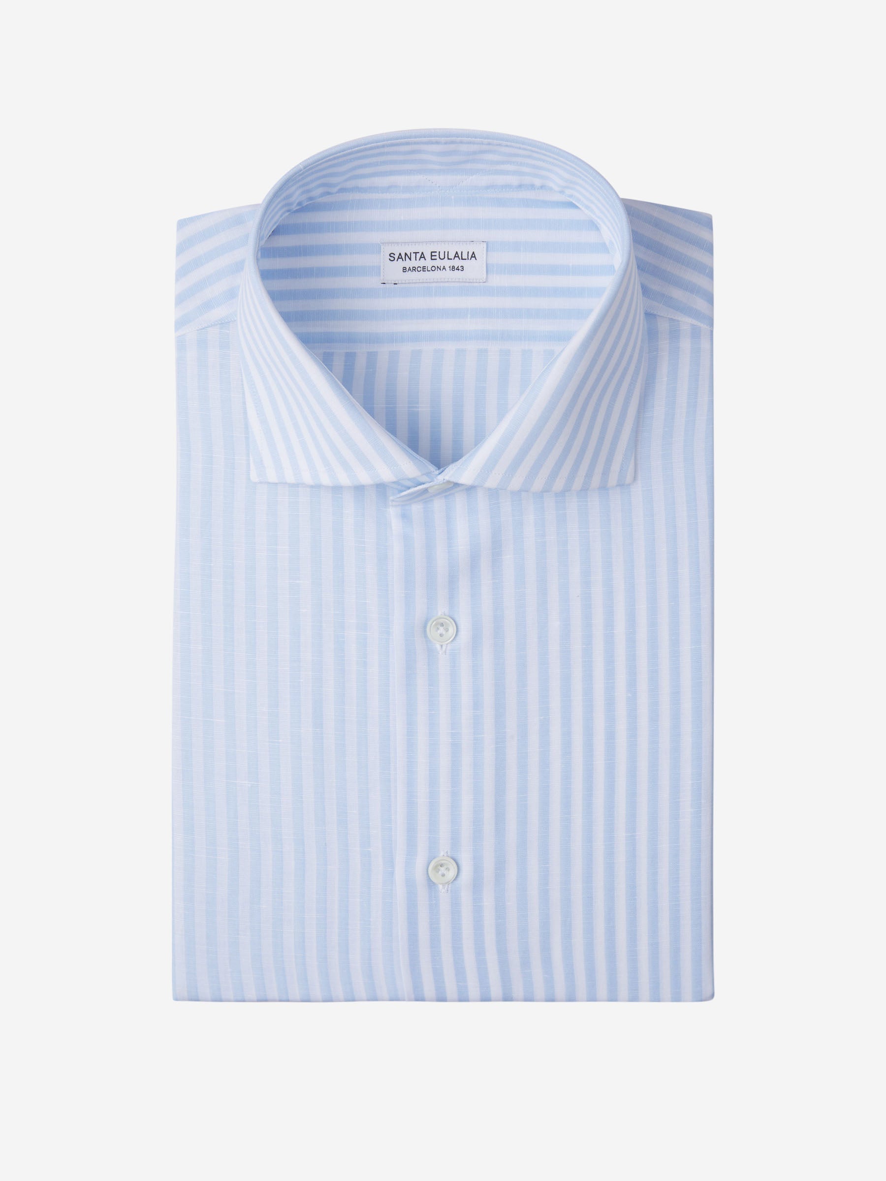 Outlet online Santa Eulalia Hombre Camisa Motivo Rayas color Azul Cielo sku 401-003104 01 - Foto 1