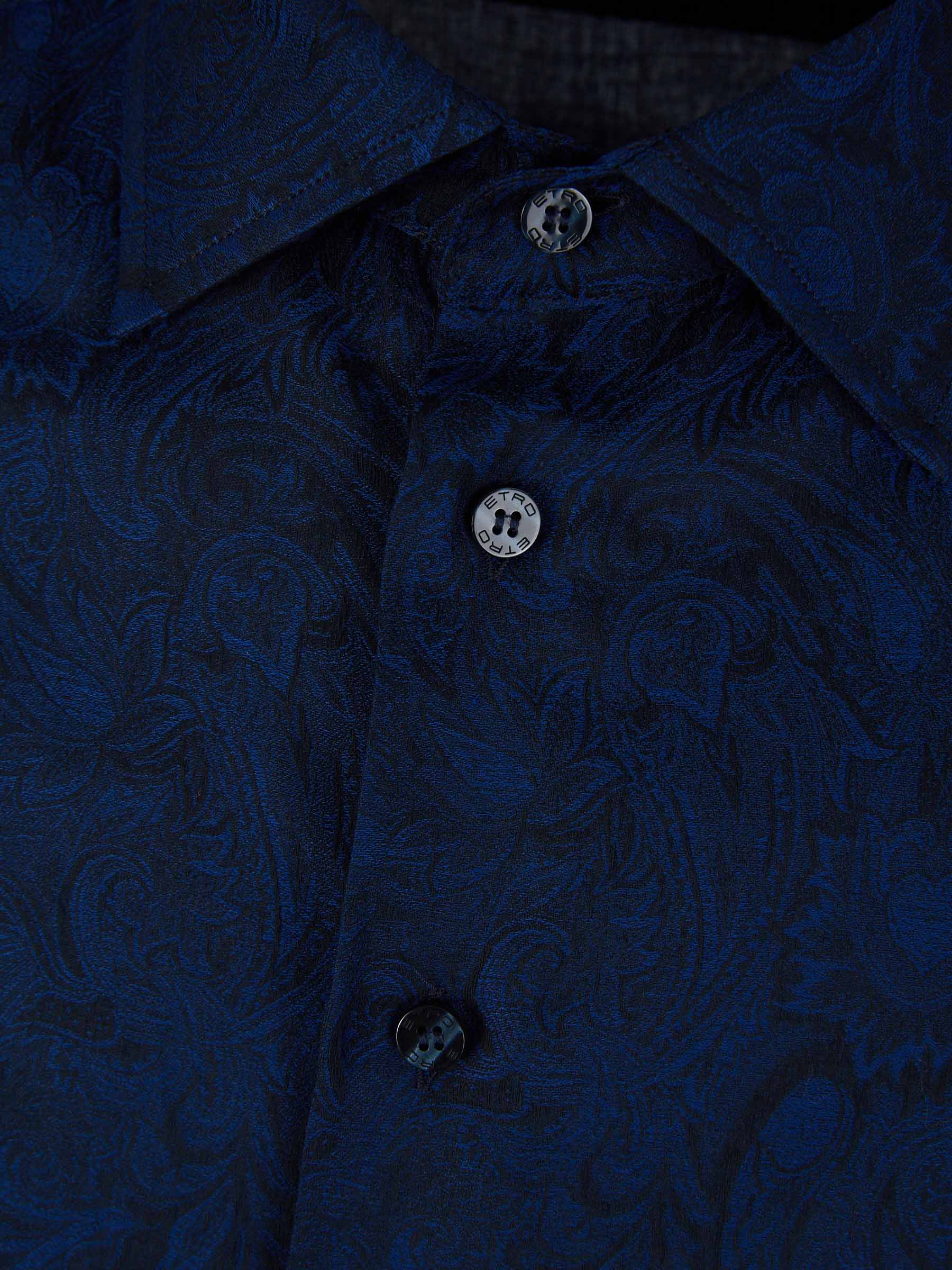 Outlet online Etro Hombre Camisa Motivo Paisley color Azul Marino sku 531-006210 01 - Foto 3