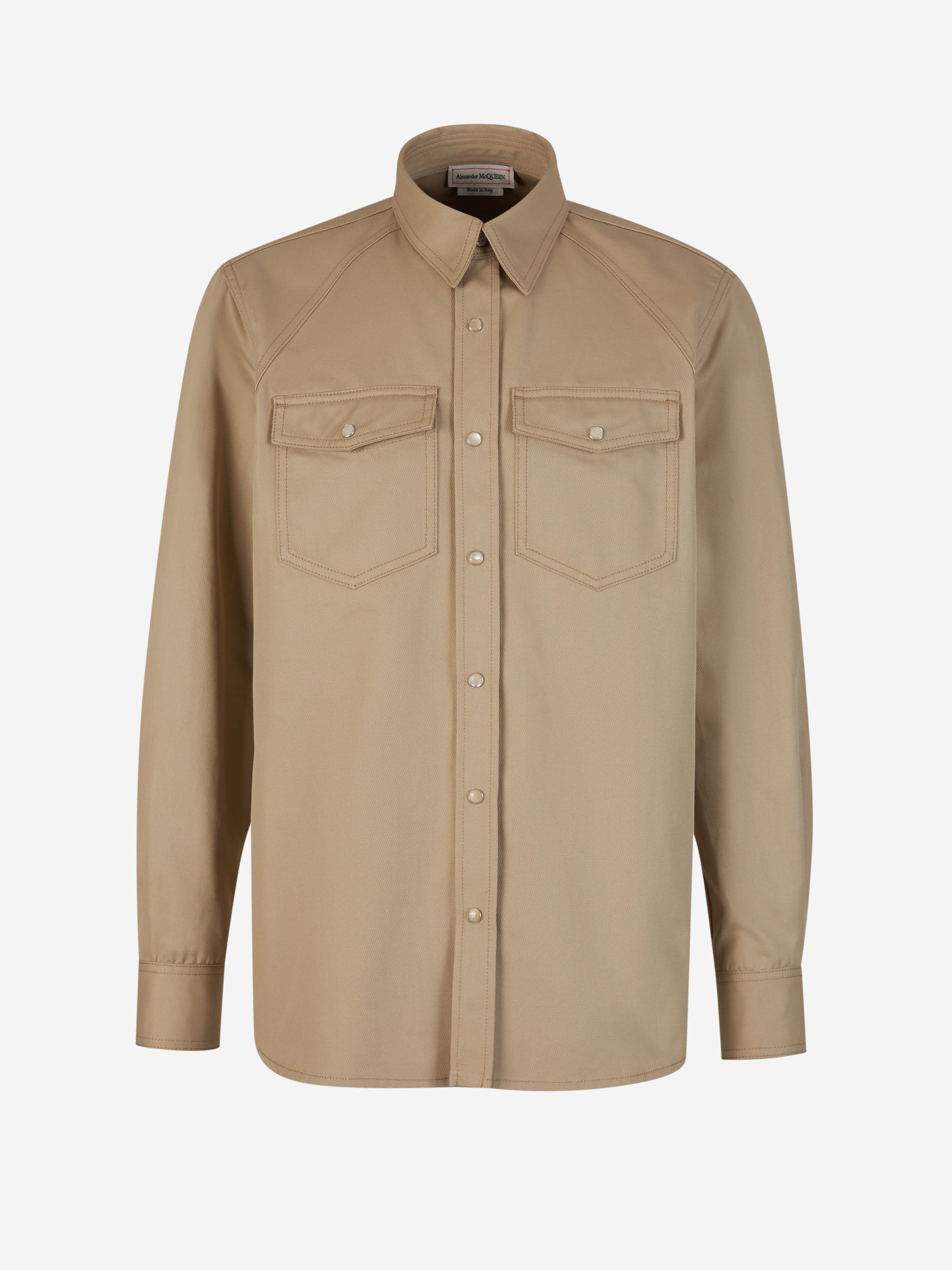 Outlet online McQueen Hombre Sobrecamisa Algodón color Topo sku 531-006171 01 - Foto 1