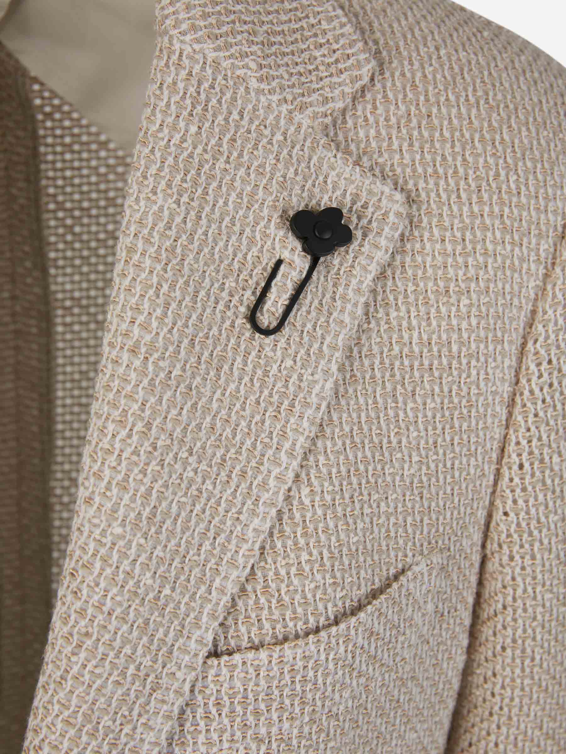 Outlet online Lardini Hombre Americana Punto Algodón color Crema sku 302-003417 01 - Foto 3