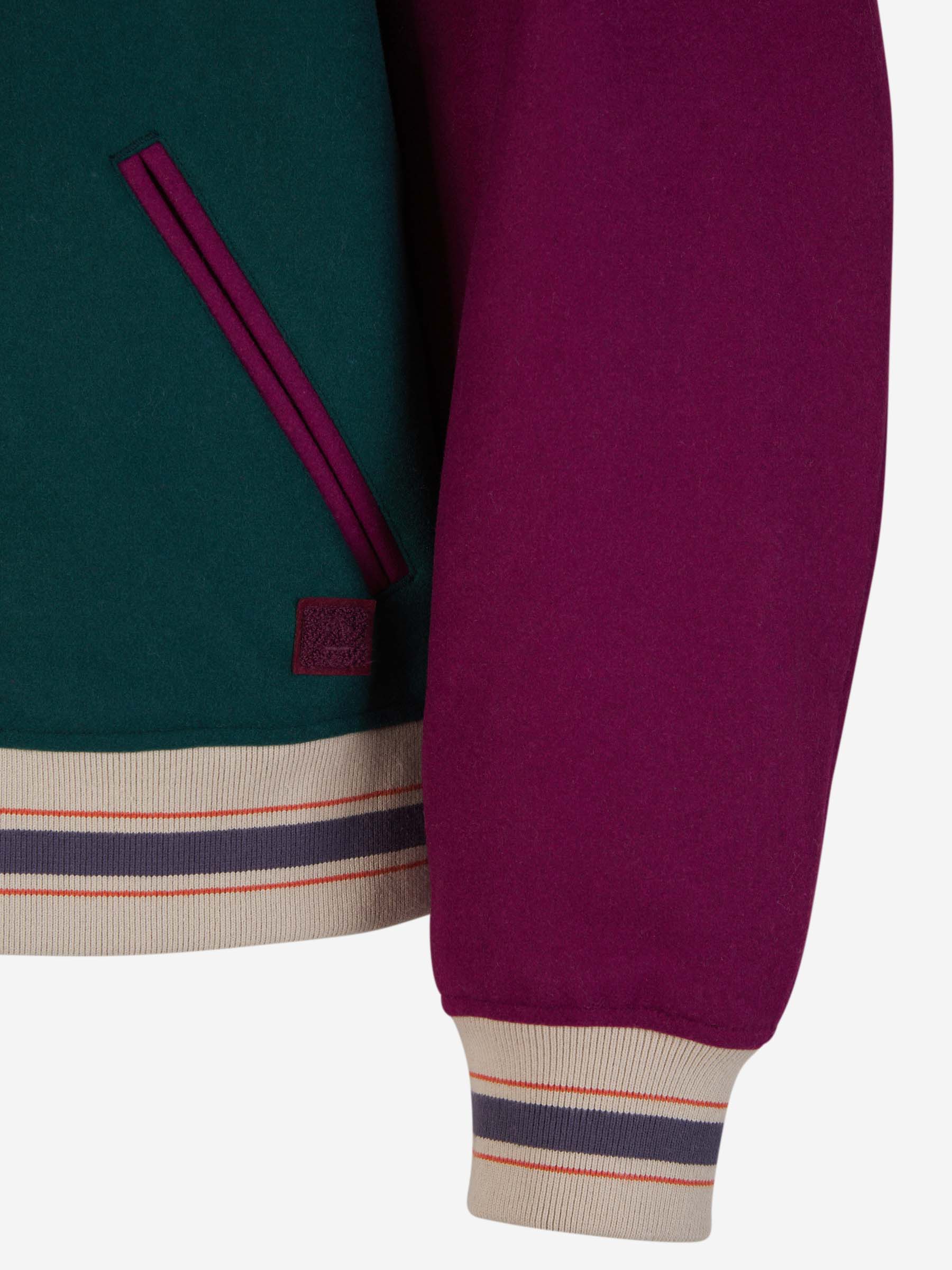 Outlet online Acne Studios Face Hombre Chaqueta Bomber Lana color Verde Oscuro sku 512-002137 01 - Foto 4