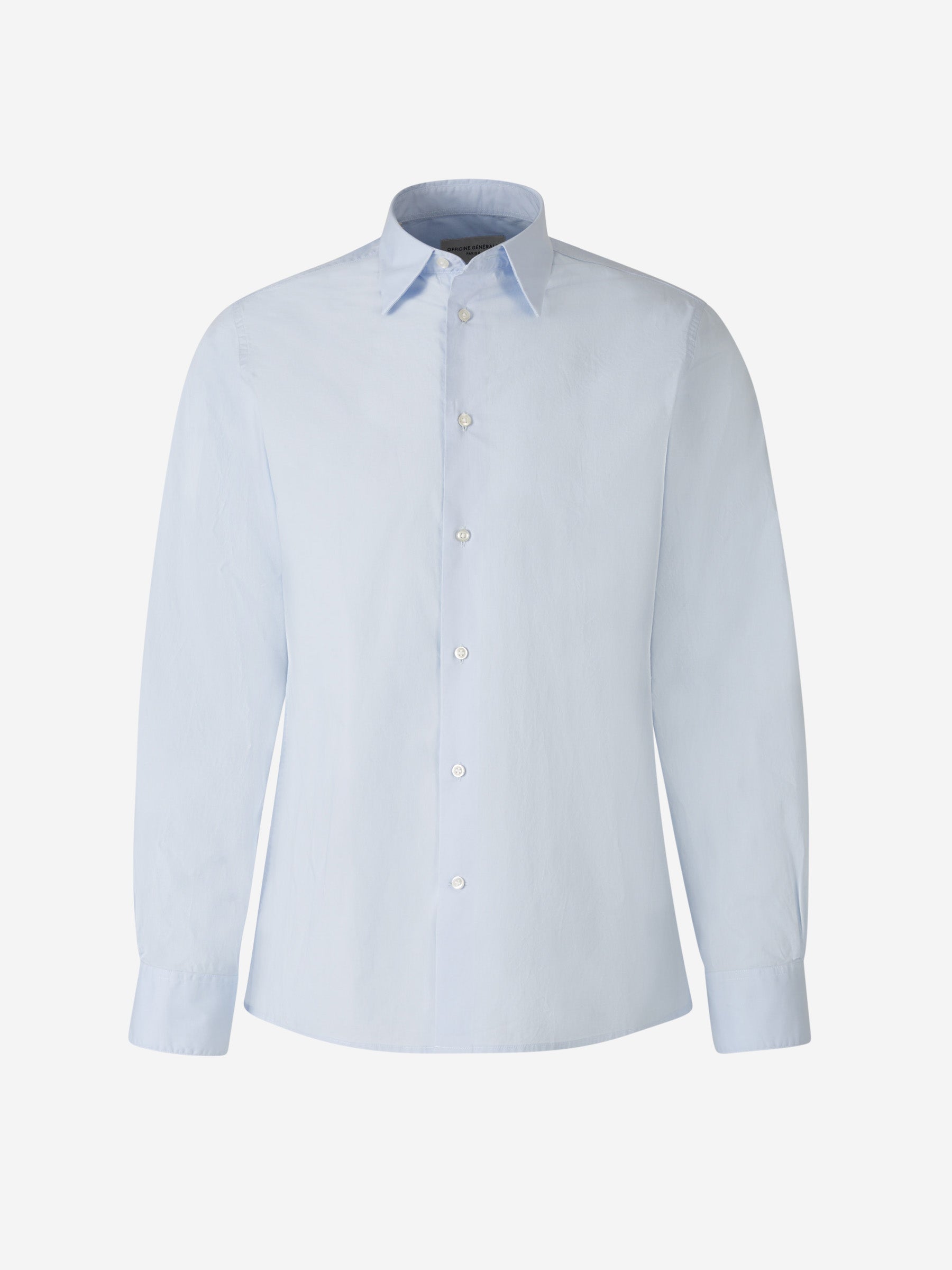 Outlet online Officine Générale Hombre Camisa Lisa Algodón color Azul Cielo sku 531-006261 01 - Foto 1