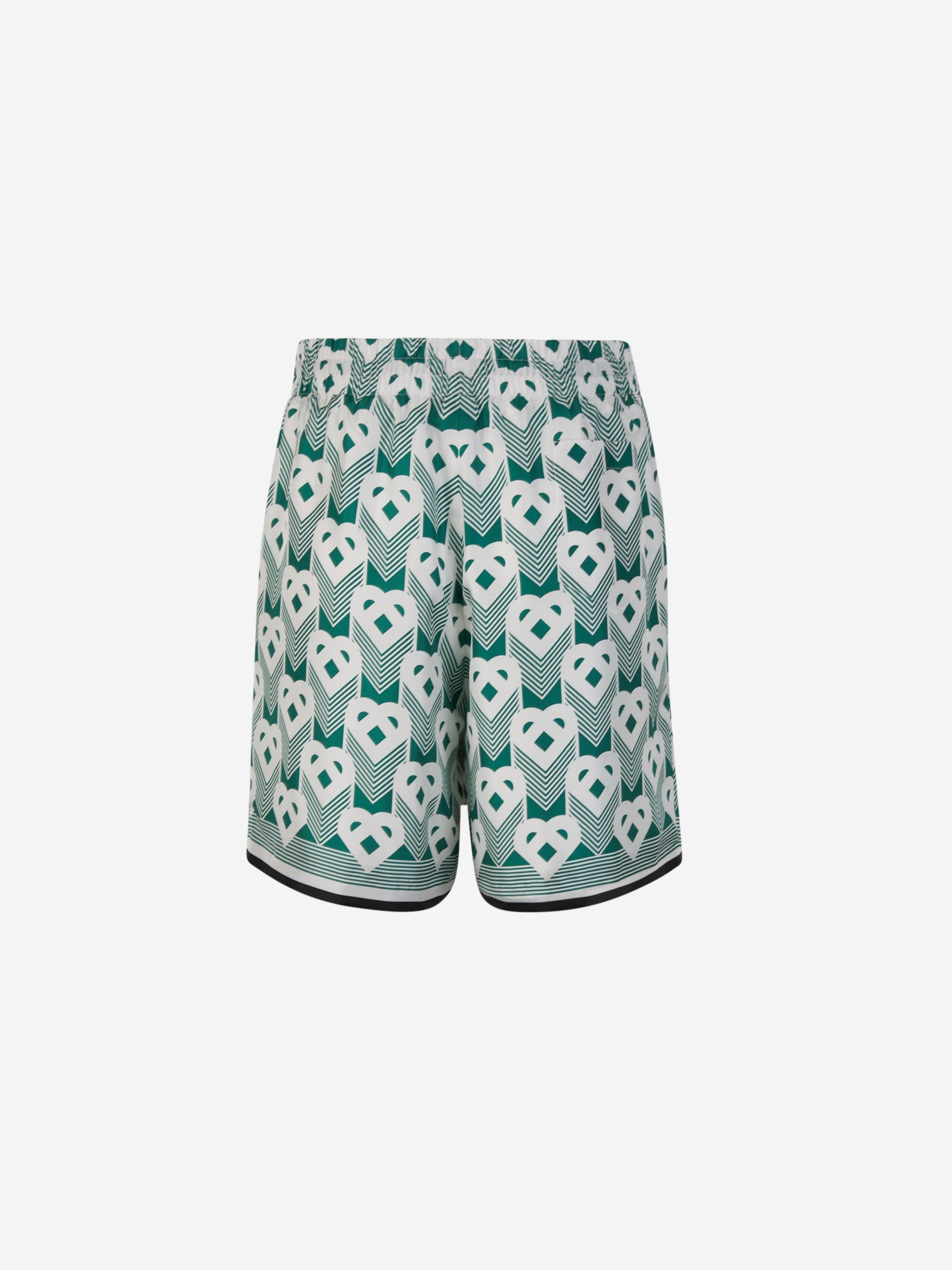 Outlet online Casablanca Hombre Bermudas Seda Heart color Verde Oscuro sku 523-000910 01 - Foto 2