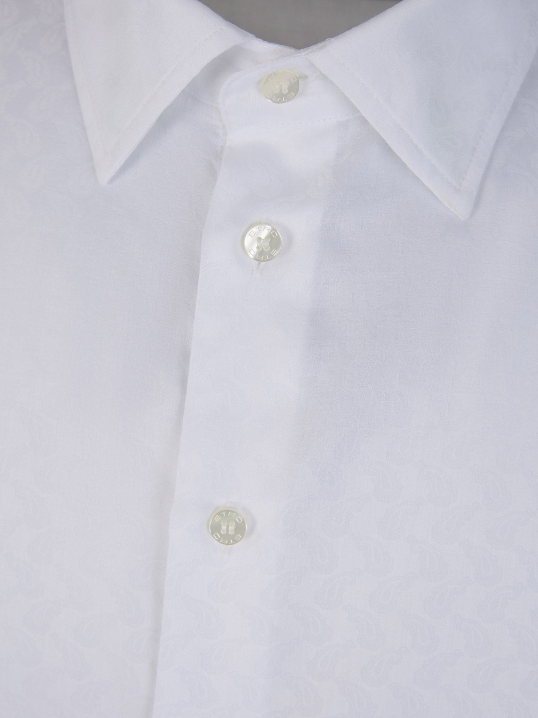 Outlet online Etro Hombre Camisa Algodón Paisley color Blanco sku 531-006212 01 - Foto 3