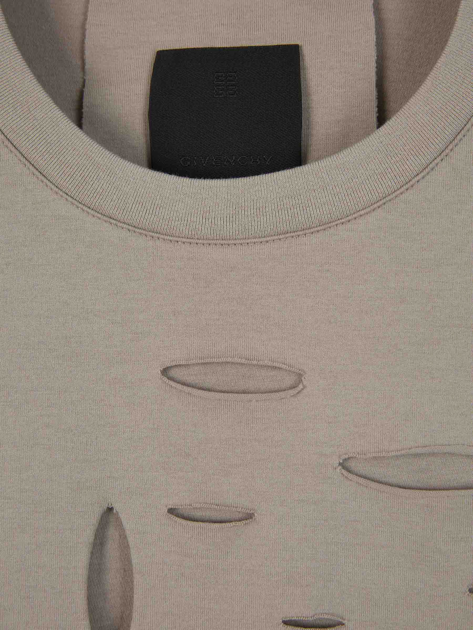 Outlet online Givenchy Hombre Camiseta Desgastada Algodón color Topo sku 553-003601 01 - Foto 3