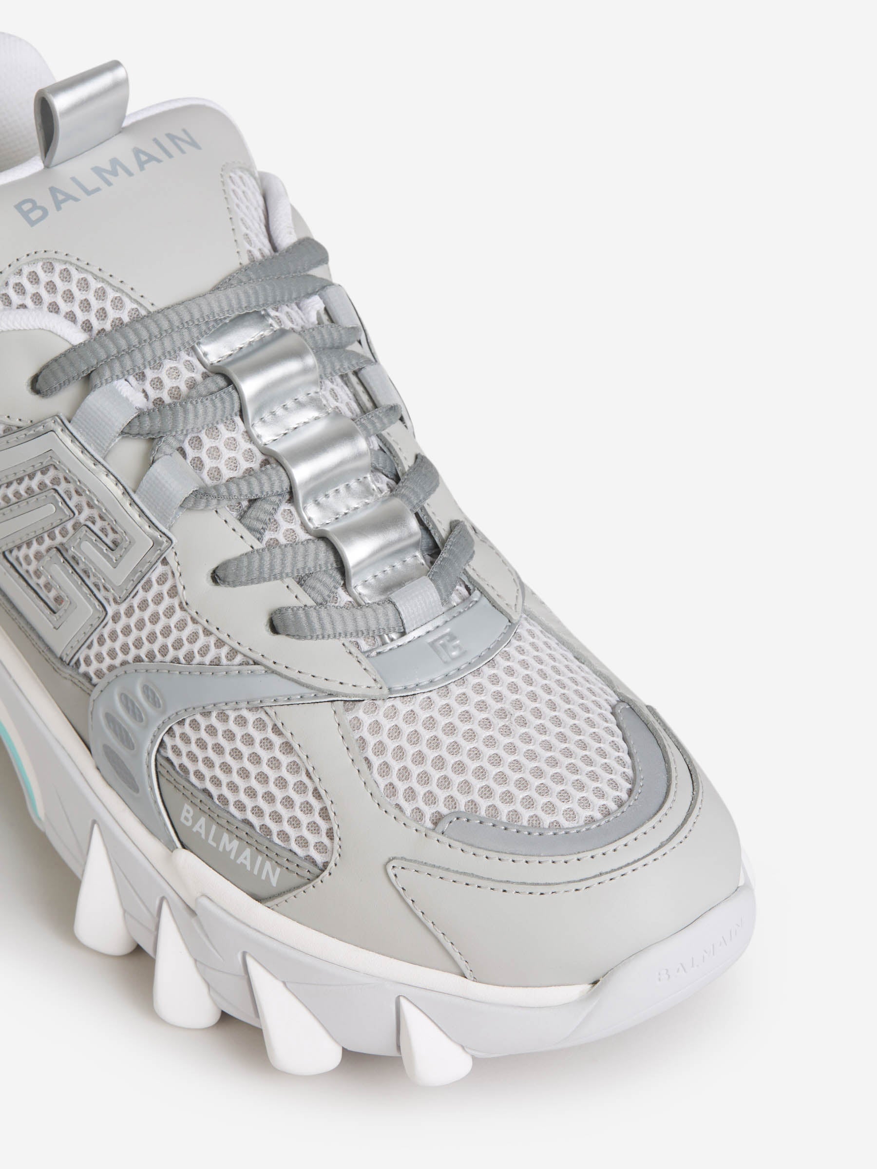 Outlet online Balmain Hombre Sneakers Piel Logo color Gris Claro sku 616-002571 01 - Foto 5