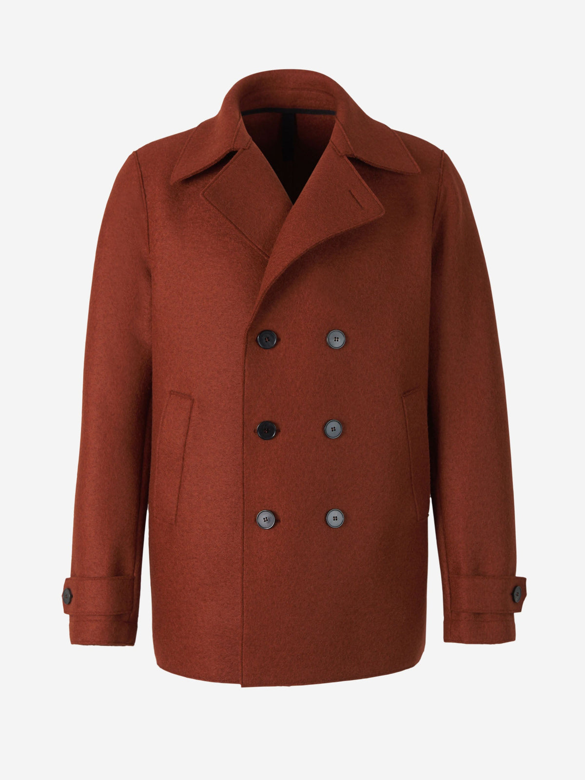 Outlet online Harris Wharf Hombre Abrigo Cruzado Lana color Verde Militar sku 502-001438 01 - Foto 8