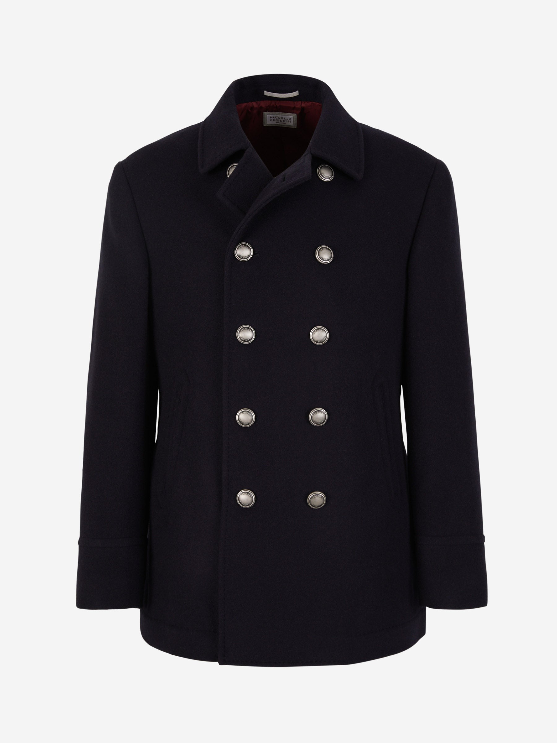 Outlet online Brunello Cucinelli Hombre Abrigo Punto Cashmere color Azul Marino sku 502-001558 01 - Foto 1