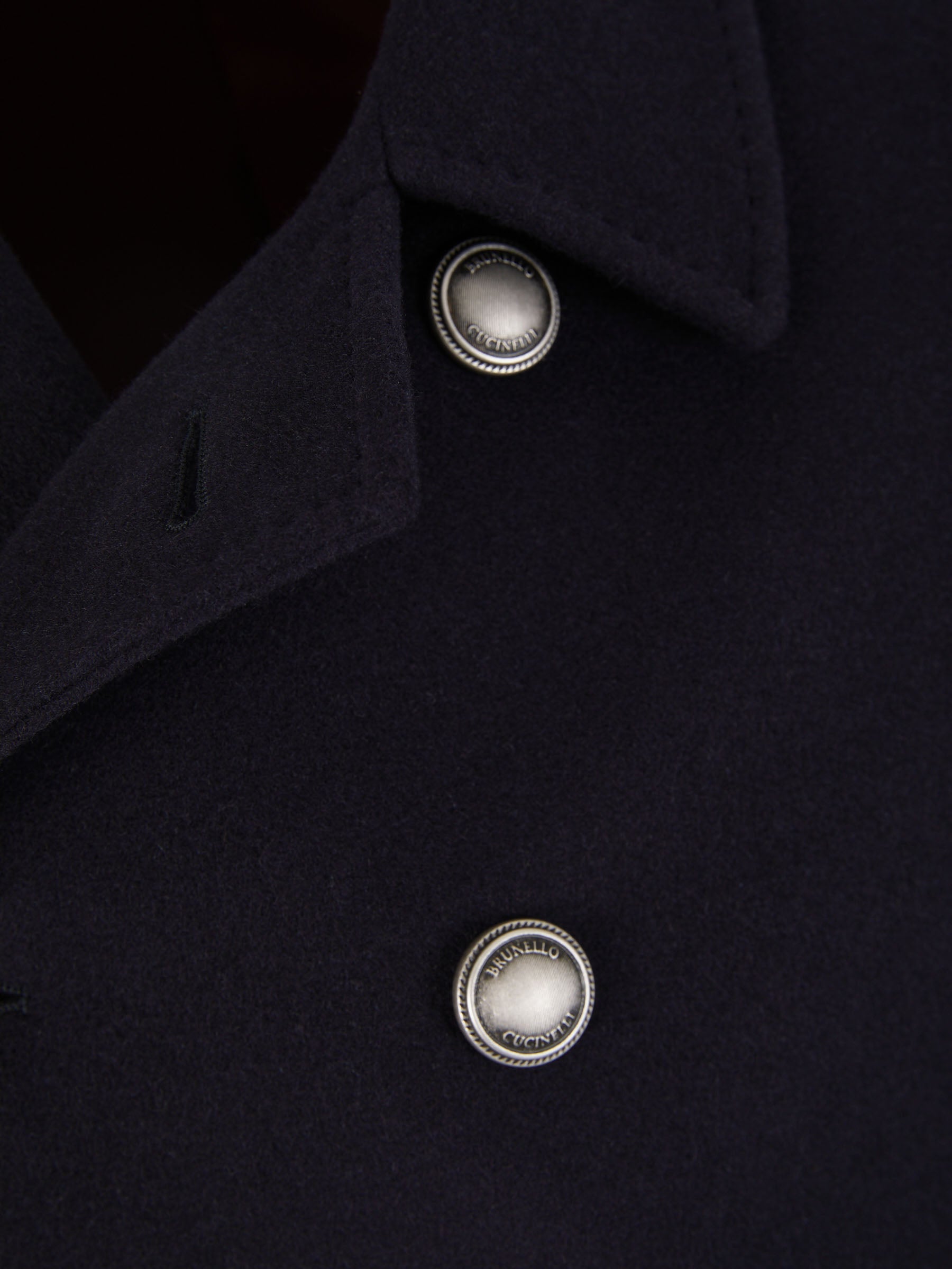 Outlet online Brunello Cucinelli Hombre Abrigo Punto Cashmere color Azul Marino sku 502-001558 01 - Foto 3