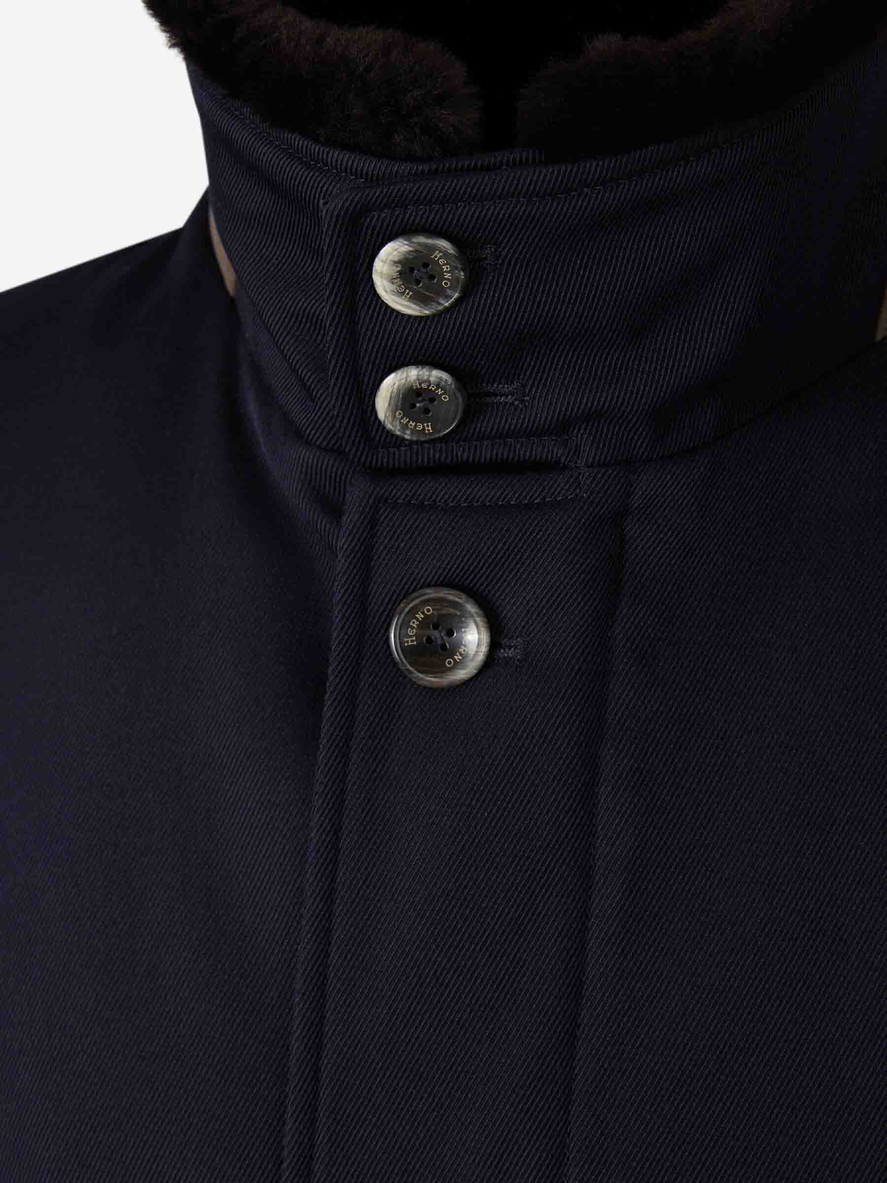 Outlet online Herno Hombre Abrigo Largo Lana color Azul Marino sku 502-001631 01 - Foto 4