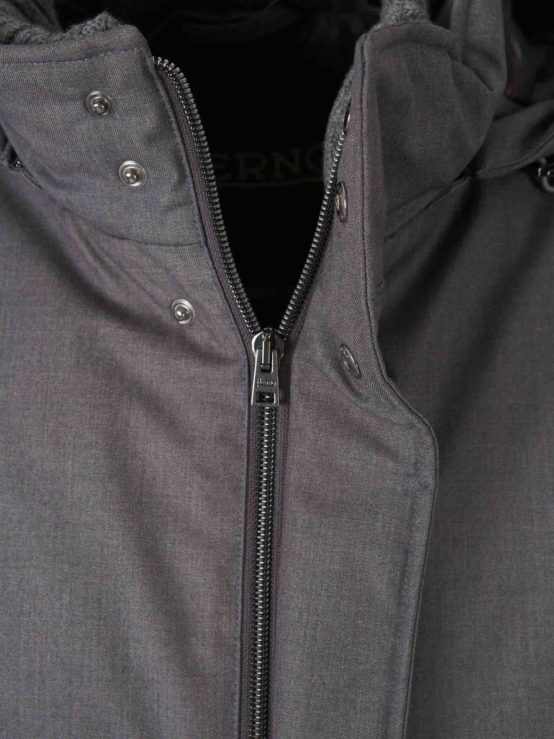 Outlet online Herno Hombre Abrigo Largo Capucha color Gris Antracita sku 502-001632 02 - Foto 3