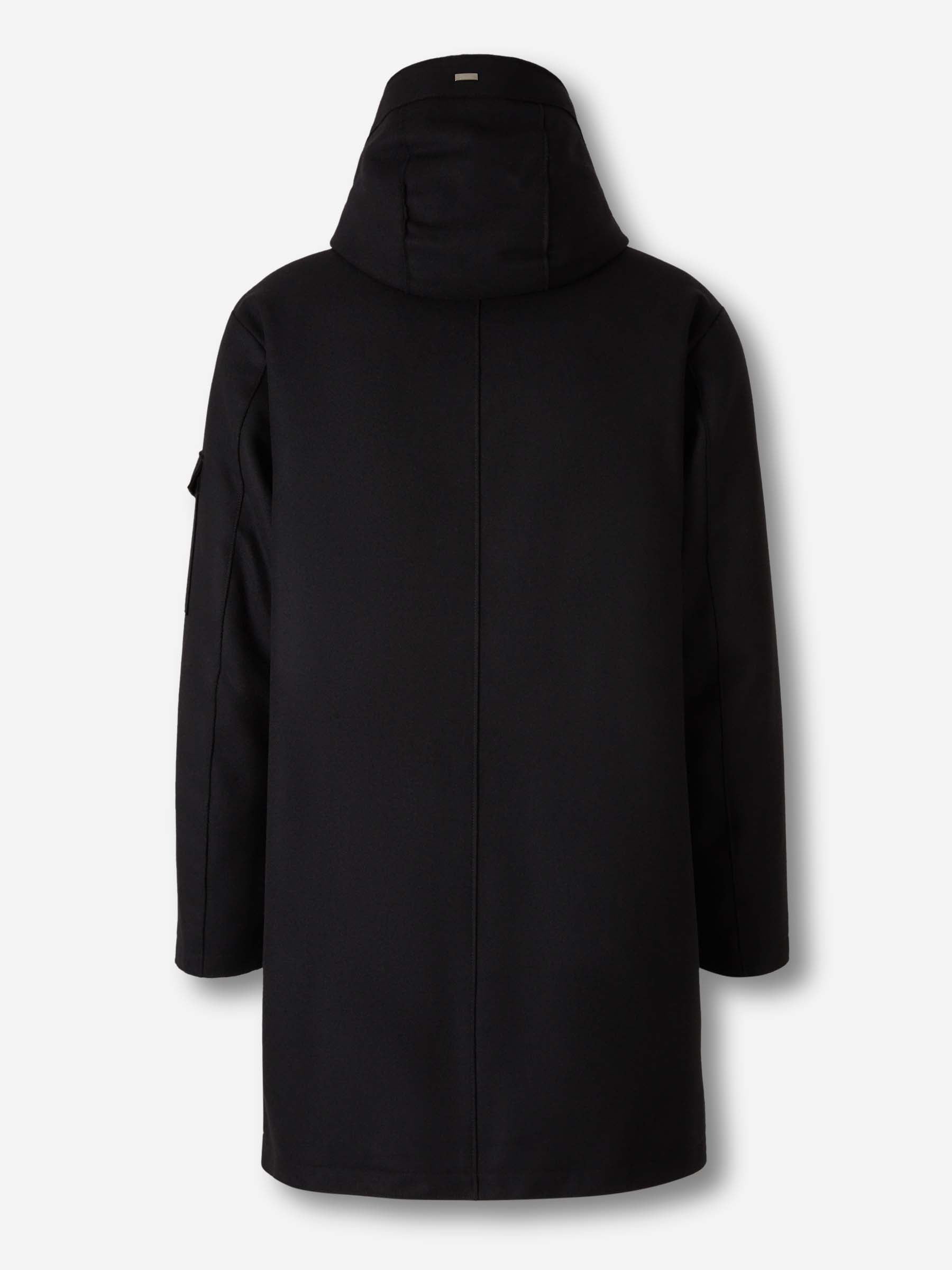 Outlet online Herno Hombre Abrigo Largo Lana color Negro sku 502-001637 01 - Foto 2